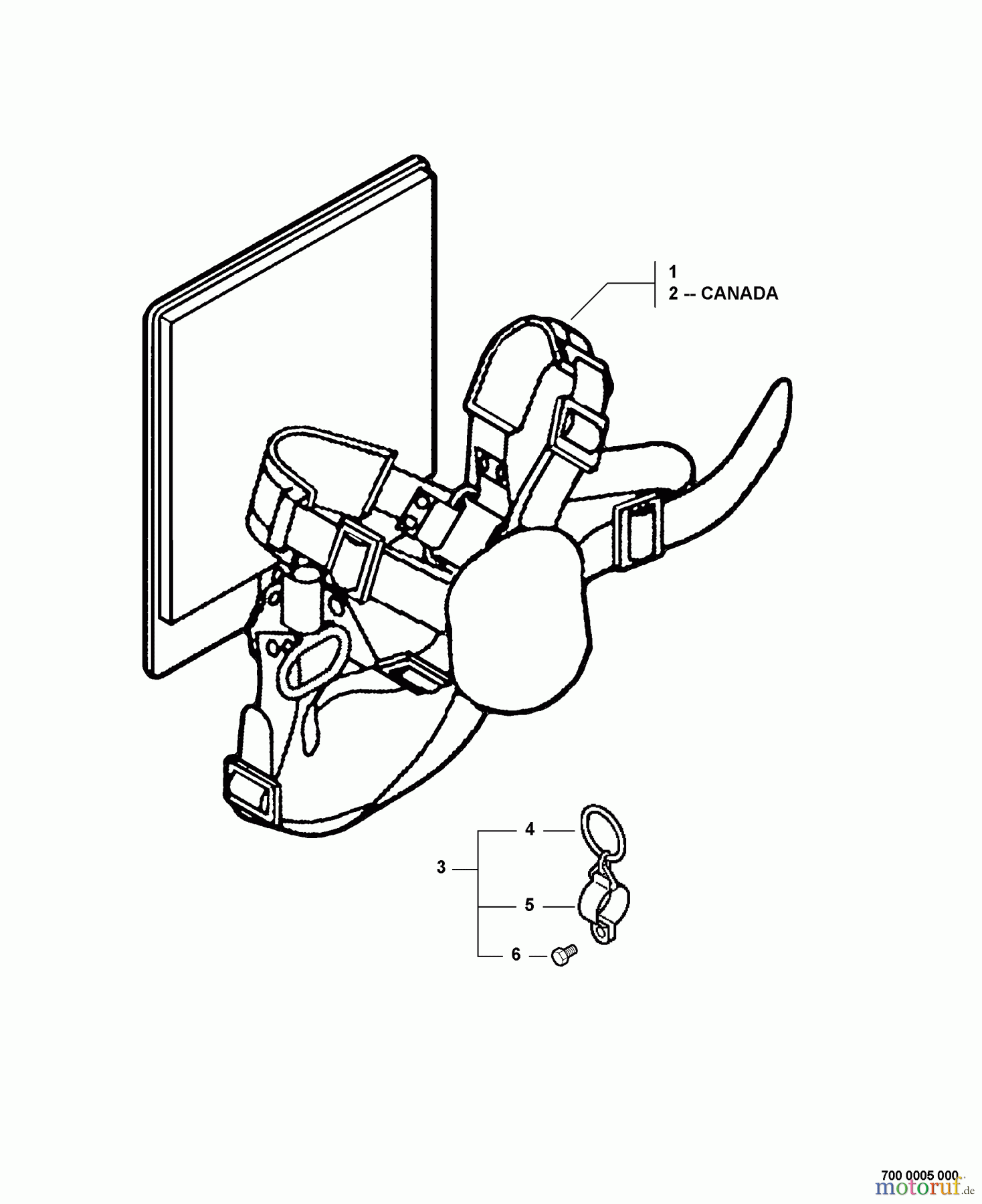  Echo Trimmer, Faden / Bürste SRM-410U - Echo String Trimmer/Brush Cutter, S/N:S05403001001 - S0540399999 Shoulder Harness
