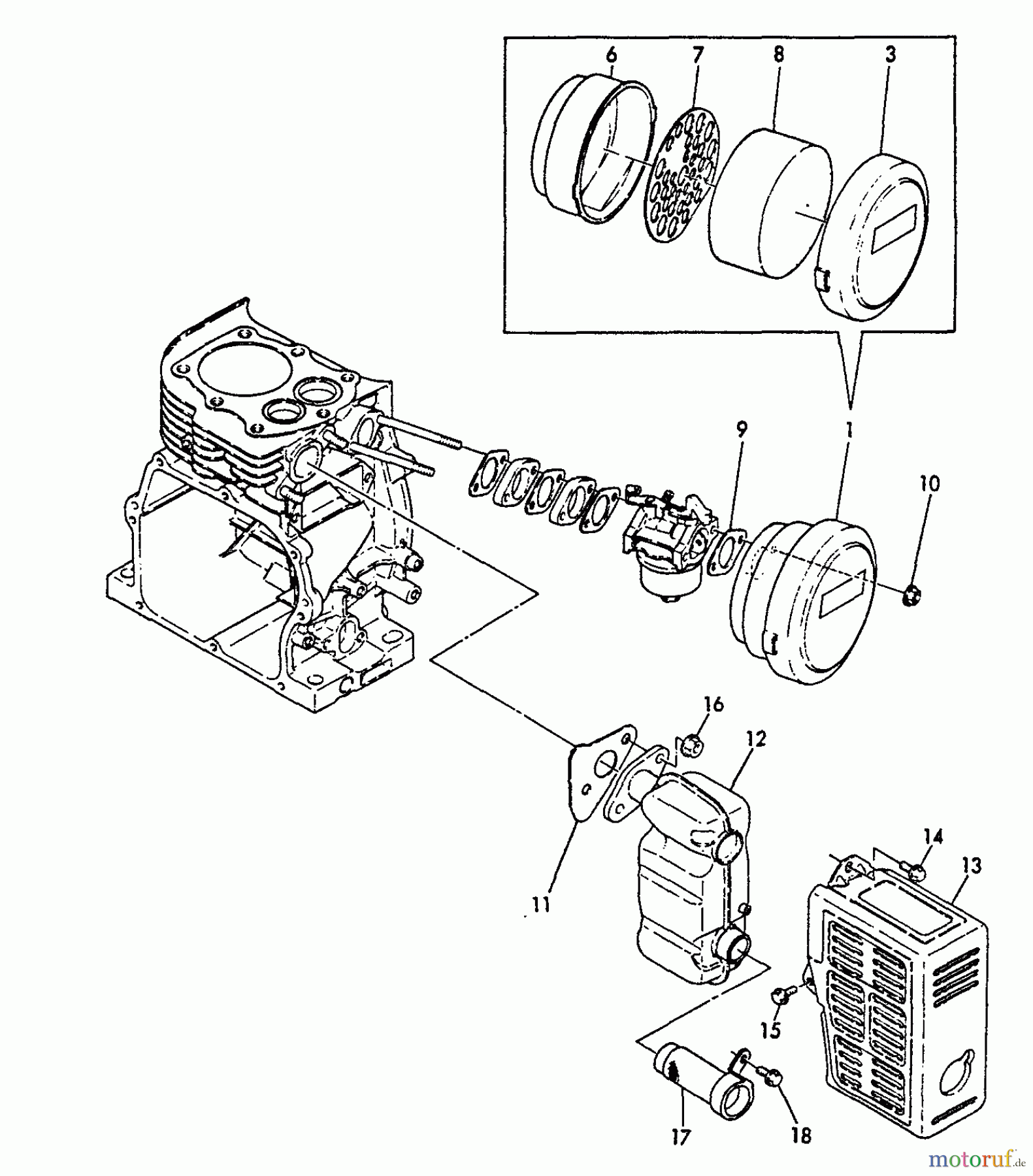 Echo Wasserpumpen TP-3000 - Echo Trash Pump Intake, Exhaust, Air Cleaner