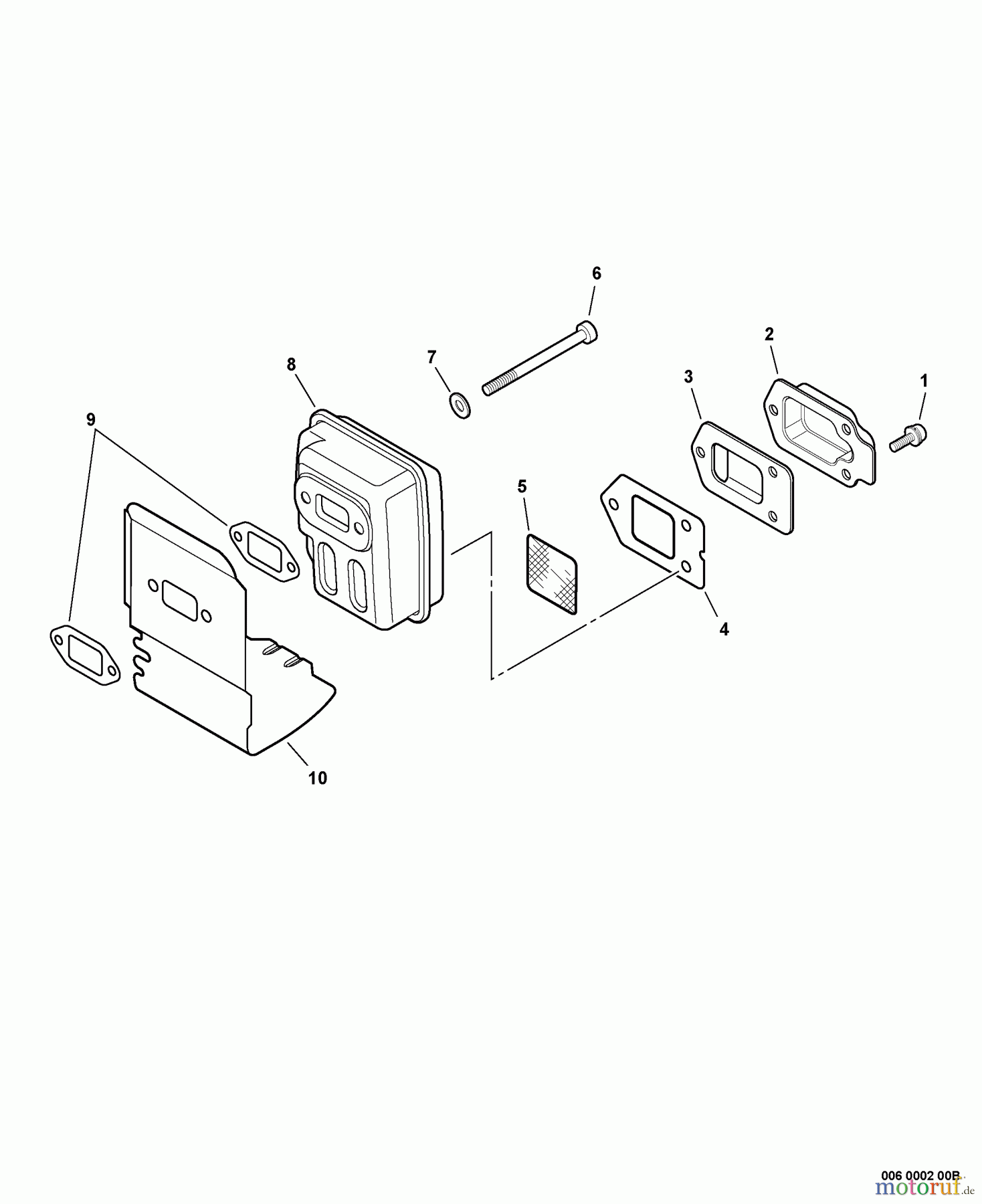 Echo Wasserpumpen WP-1000 - Echo Water Pump (Type 1) Exhaust