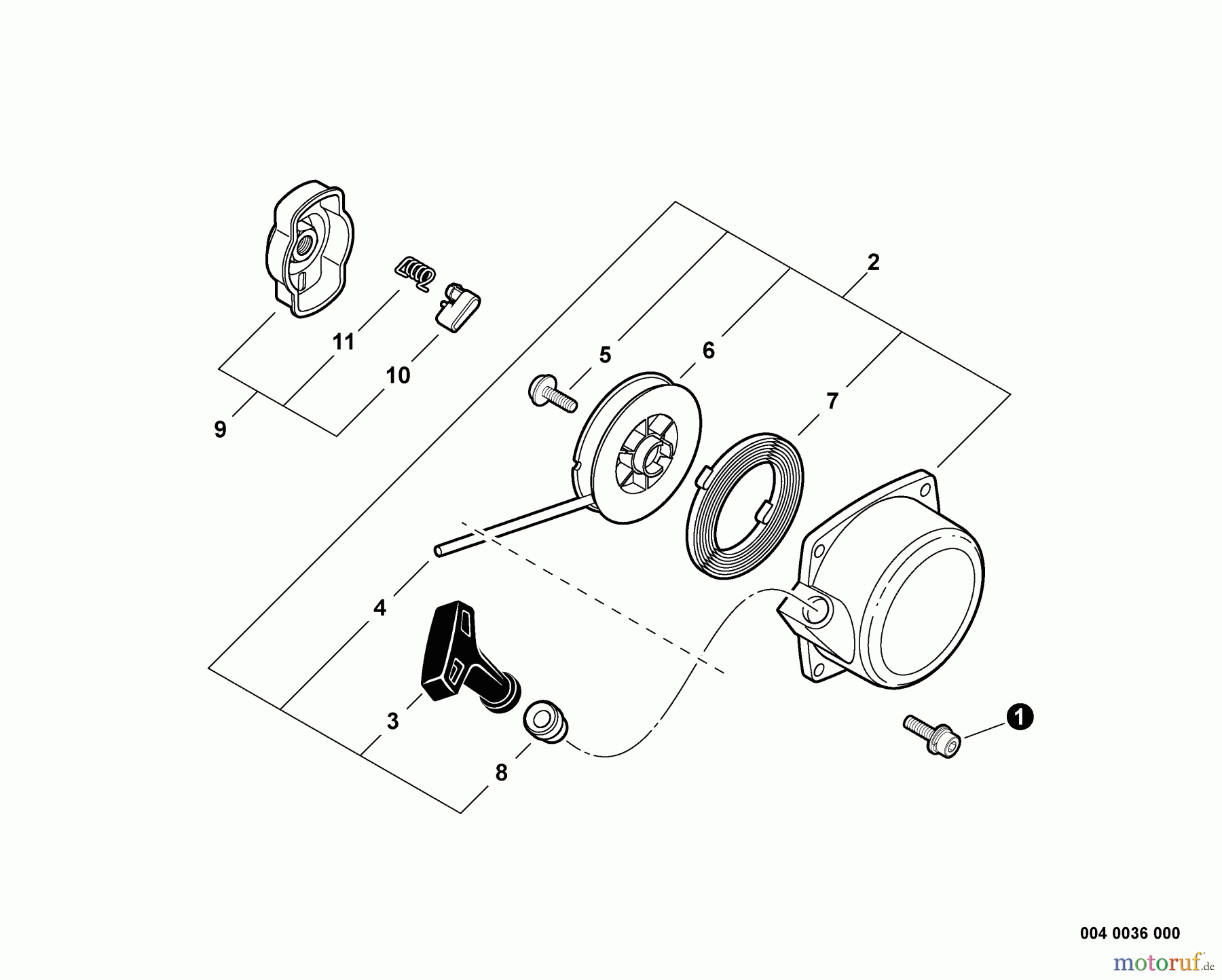 Echo Hochentaster PPF-210 - Echo Pole Saw / Pruner, S/N: 05001001 - 05999999 Starter