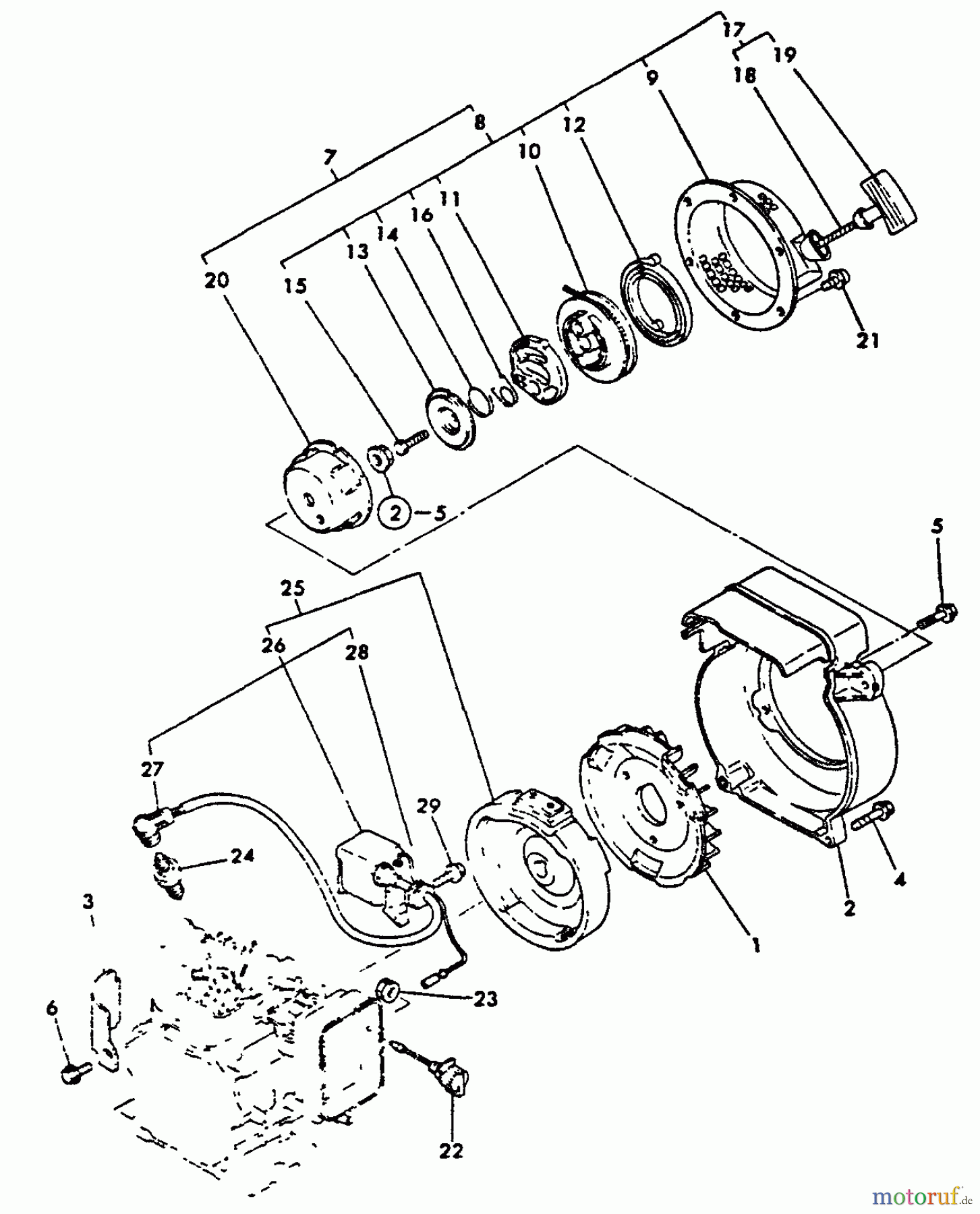  Echo Wasserpumpen WP-1500 - Echo Water Pump, S/N: 00000 - 02431 Ignition, Starter, STOP SWITCH, FAN HOUSING