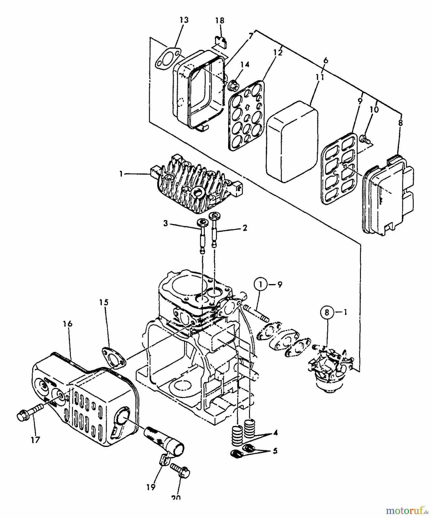 Echo Wasserpumpen WP-1500 - Echo Water Pump, S/N: 02432 - 99999 Air Cleaner, Cylinder Head, Exhaust, Intake