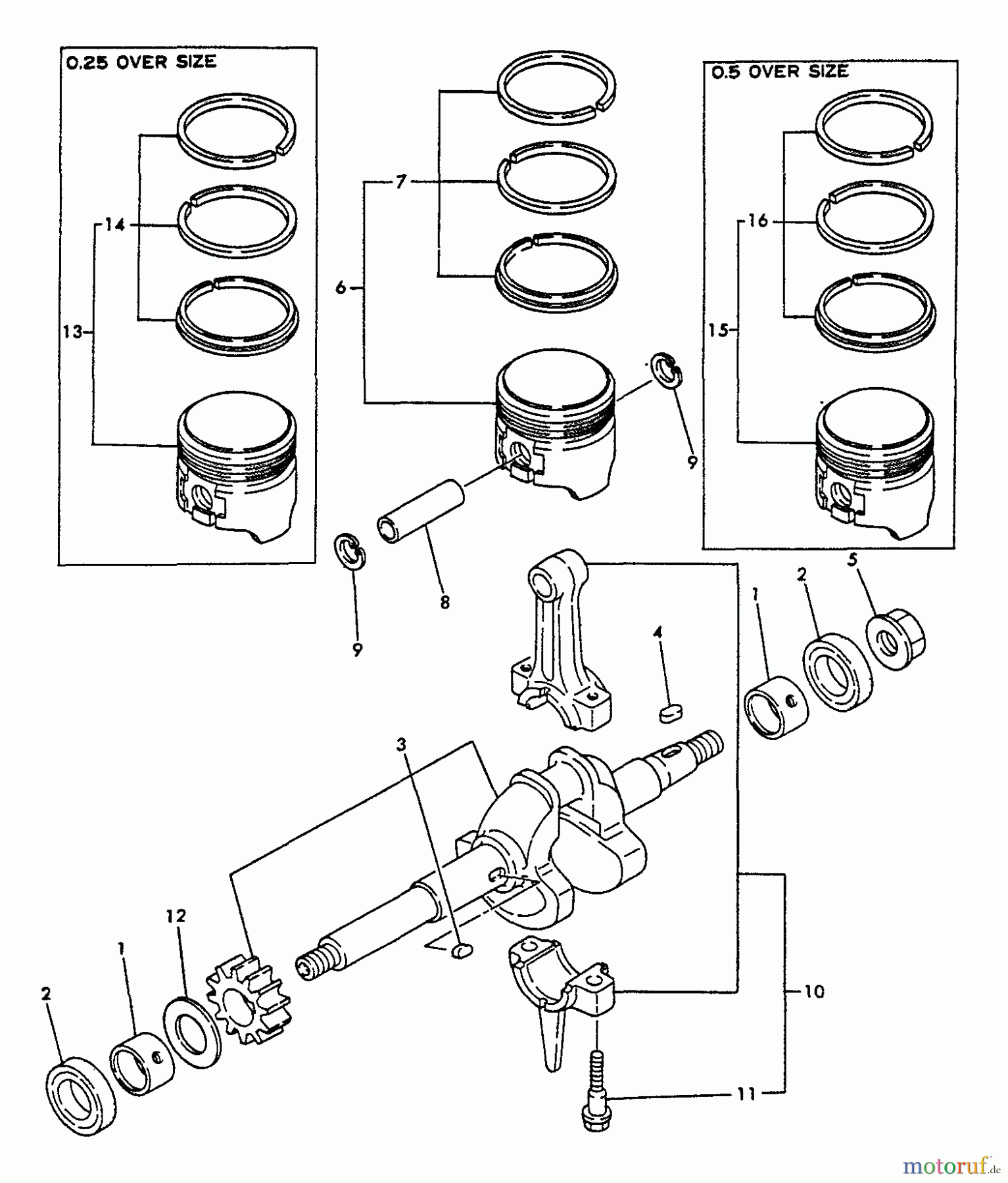  Echo Wasserpumpen WP-1500 - Echo Water Pump, S/N: 02432 - 99999 Bearing, Crank, Piston, Rod