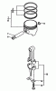 Echo WP-2000 - Water Pump, S/N: A0000 - A1009 Ersatzteile Connecting Rod, Piston