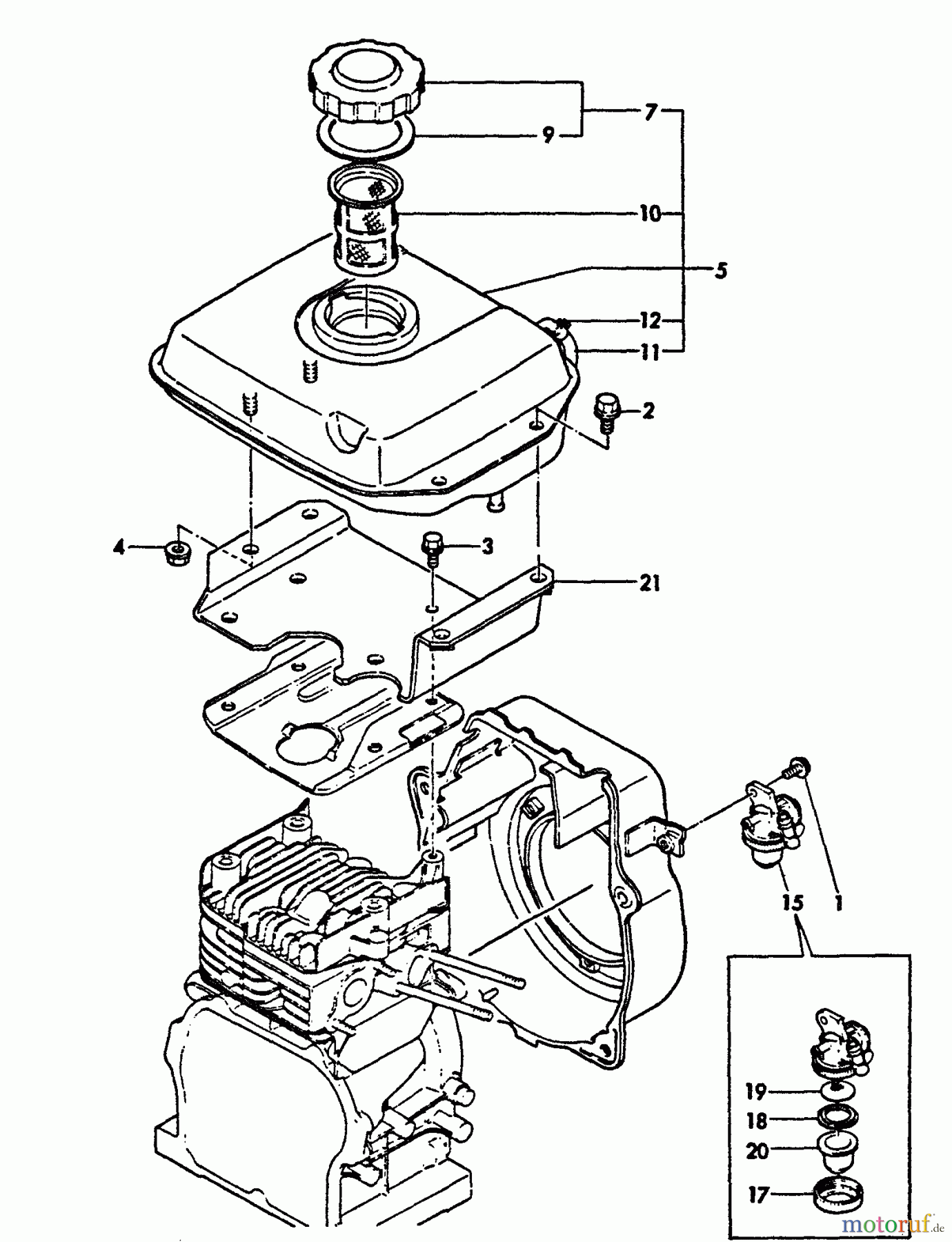 Echo Wasserpumpen WP-2000 - Echo Water Pump, S/N: A0000 - A1009 Fuel Tank
