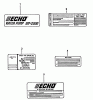 Echo WP-2000 - Water Pump, S/N: A0000 - A1009 Ersatzteile LABELS