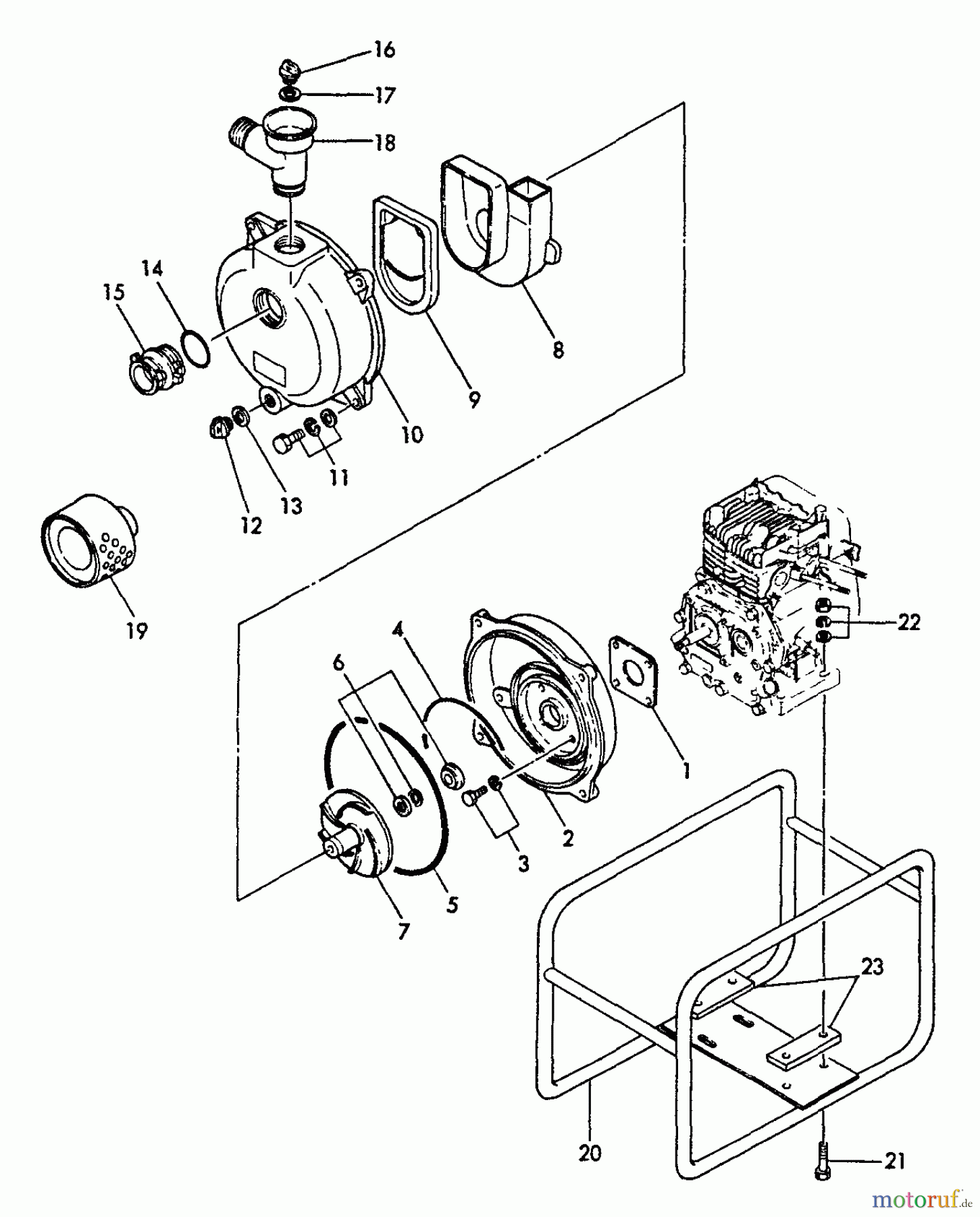  Echo Wasserpumpen WP-2000 - Echo Water Pump, S/N: A1010 - A9999 PUMP, FRAME