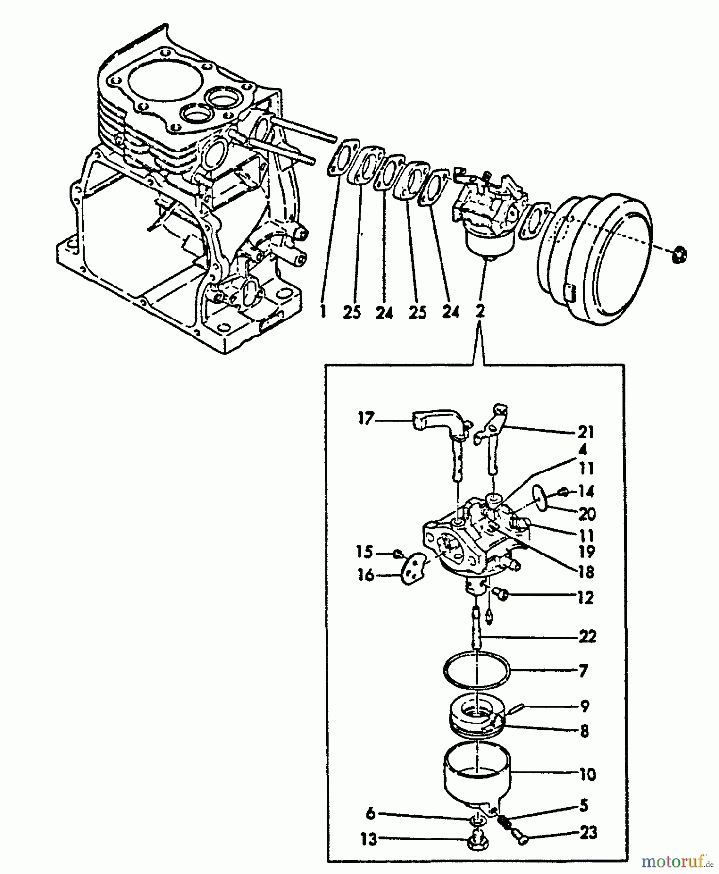 Echo Wasserpumpen WP-3000 - Echo Water Pump, S/N: F0000 - F7298 Carburetor