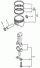 Echo WP-3000 - Water Pump, S/N: F0000 - F7298 Ersatzteile Connecting Rod, Piston