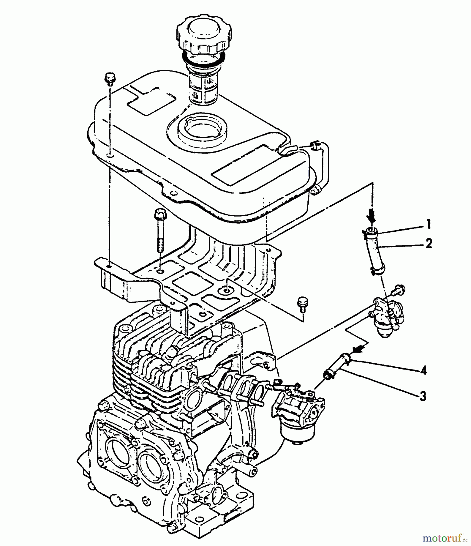 Echo Wasserpumpen WP-3000 - Echo Water Pump, S/N: F0000 - F7298 Fuel Pipe