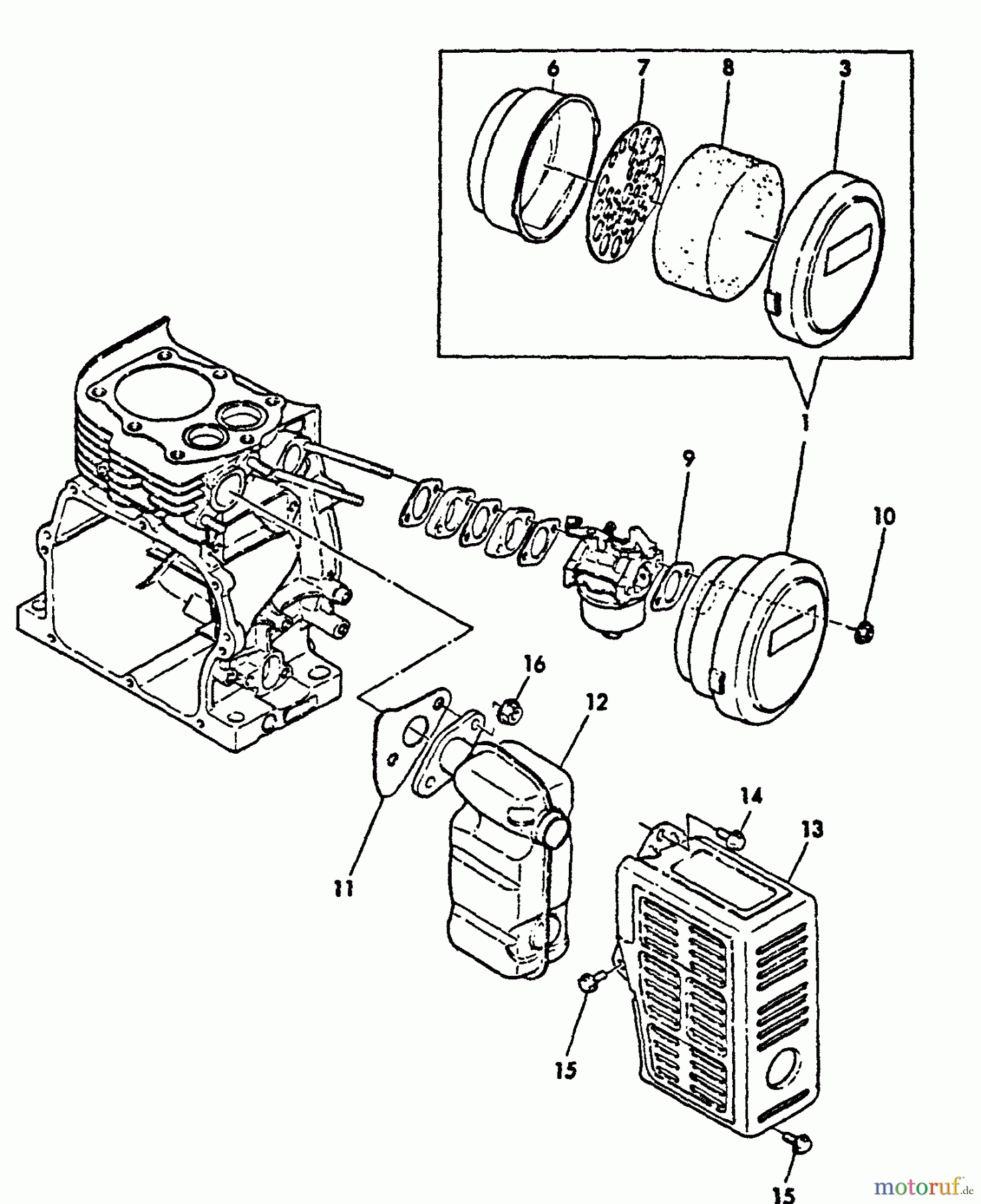 Echo Wasserpumpen WP-3000 - Echo Water Pump, S/N: F0000 - F7298 Intake, Exhaust, Air Cleaner
