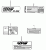 Echo WP-3000 - Water Pump, S/N: F0000 - F7298 Ersatzteile LABELS