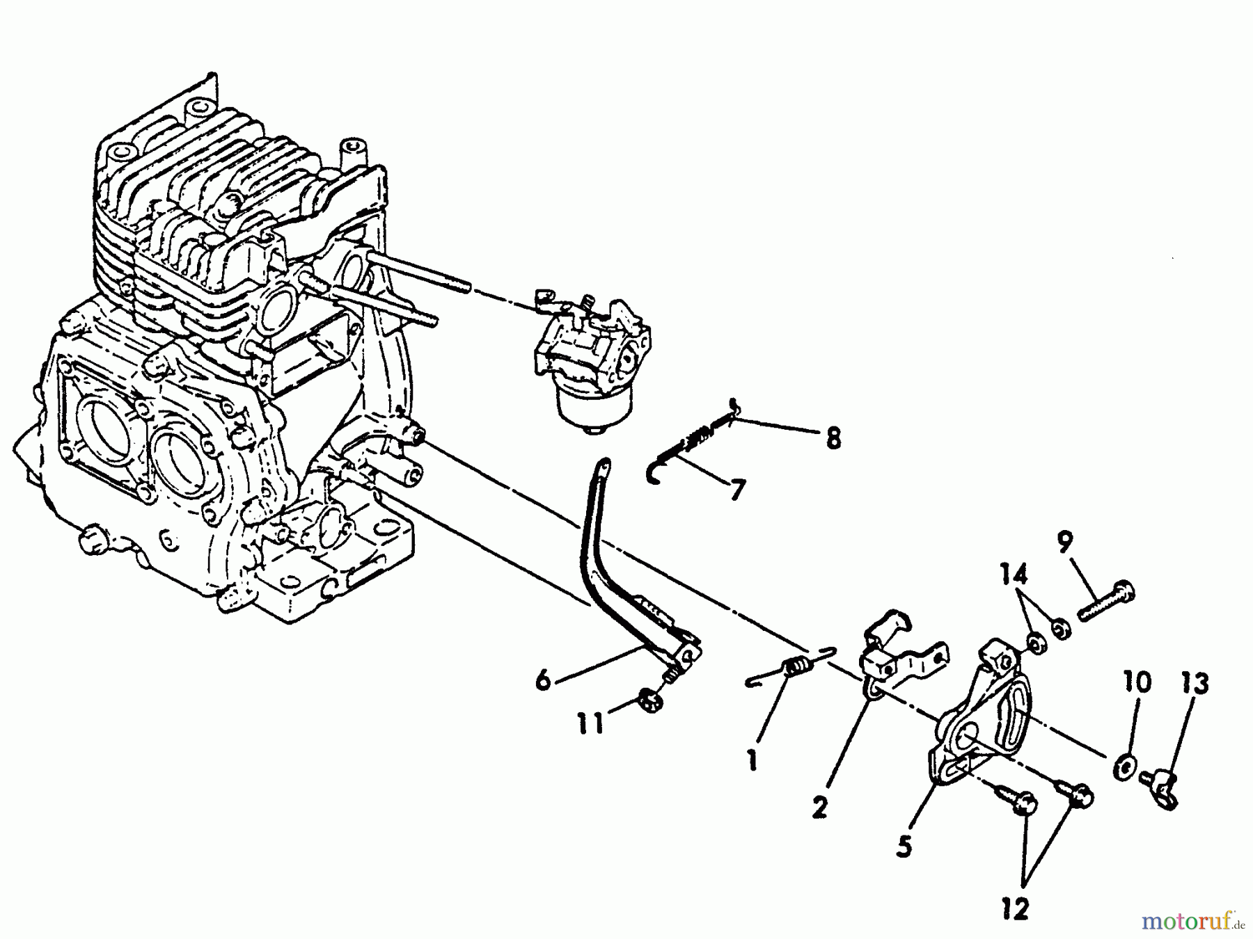 Echo Wasserpumpen WP-3000 - Echo Water Pump, S/N: F0000 - F7298 THROTTLE, GOVERNOR LEVER