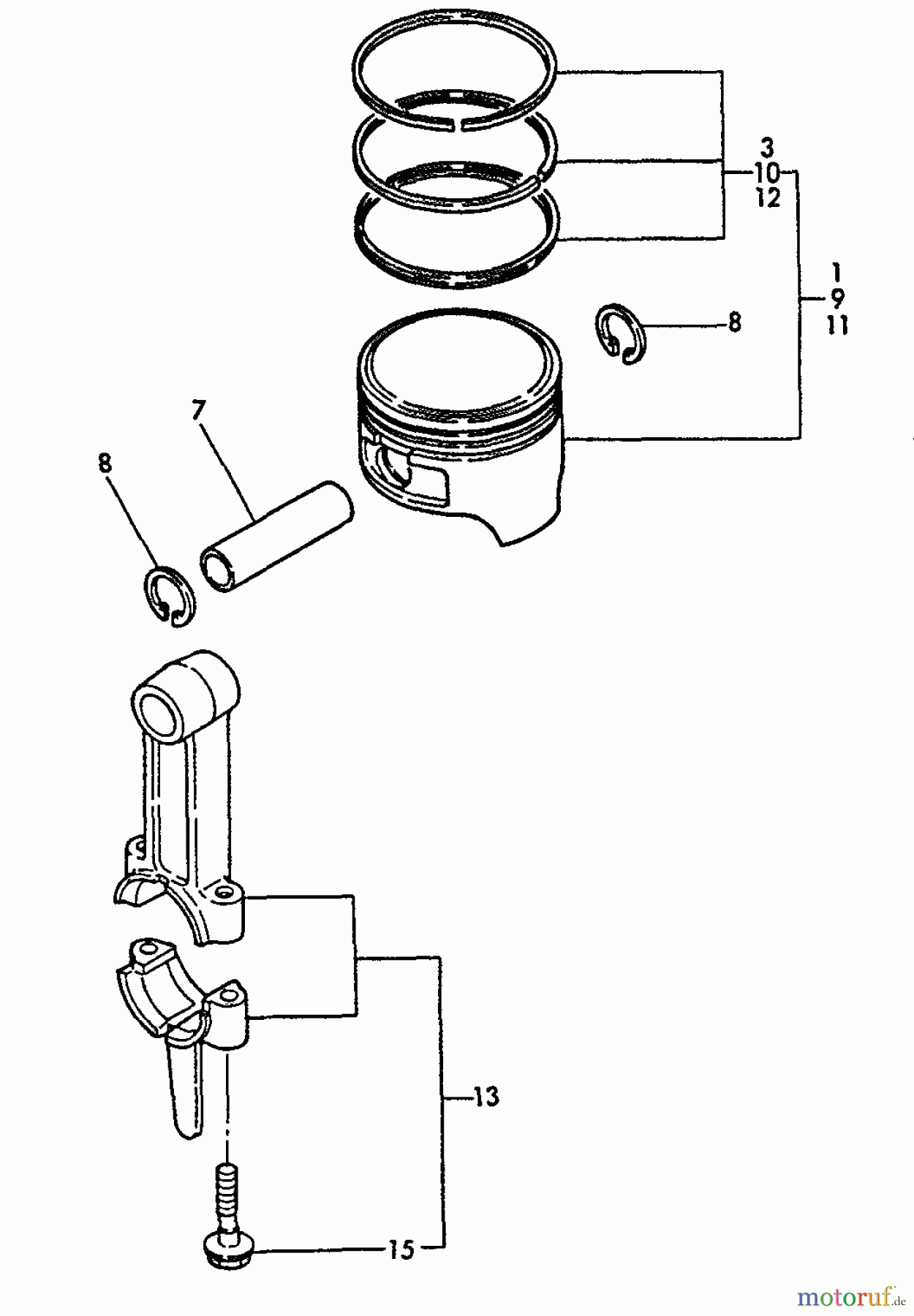  Echo Wasserpumpen WP-3000 - Echo Water Pump, S/N: F7299 - F9999 Connecting Rod, Piston