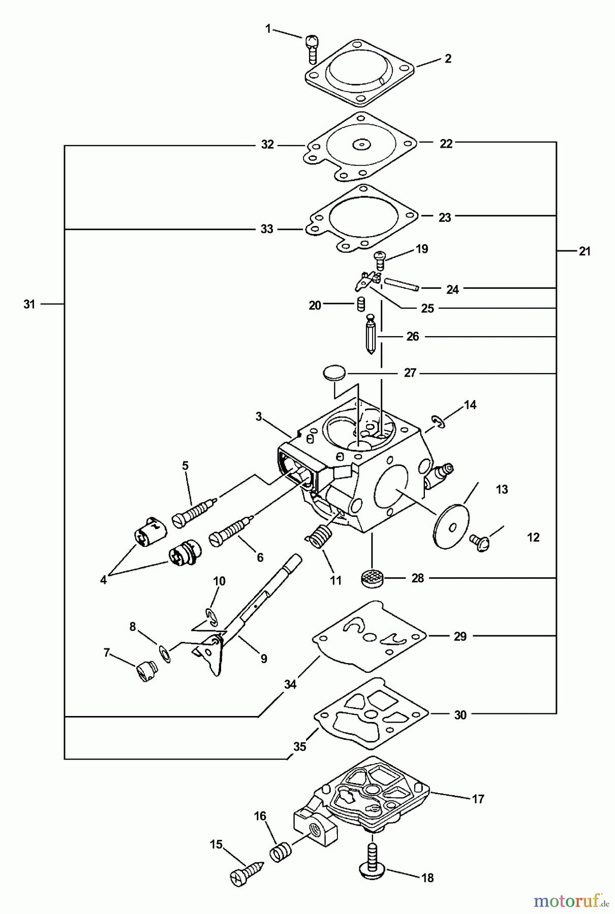  Echo Bläser / Sauger / Häcksler / Mulchgeräte	 PB-411 - Echo Back Pack Blower, S/N: 02001001 - 02999999 Carburetor -- WT-410C
