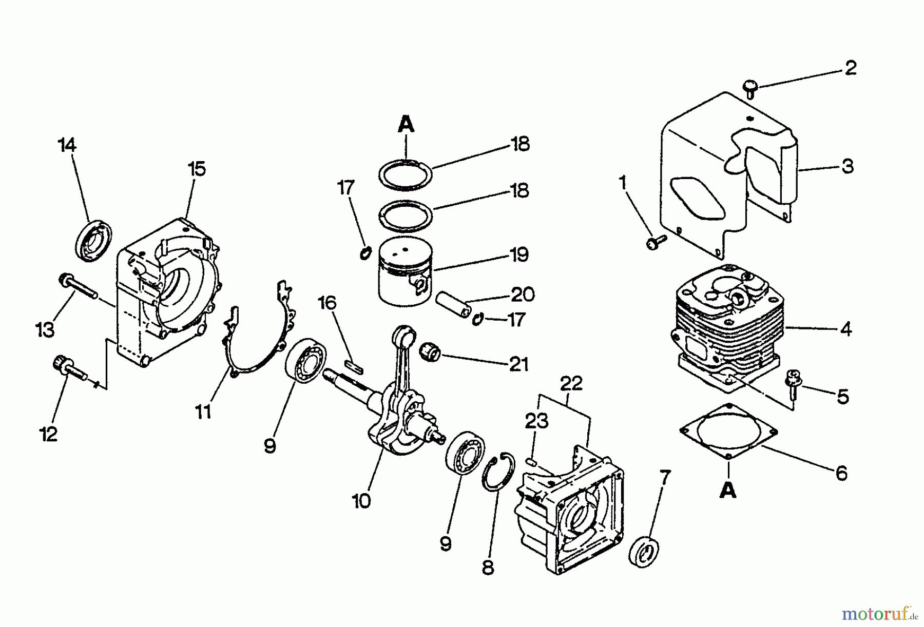 Echo Bläser / Sauger / Häcksler / Mulchgeräte PB-4500 - Echo Back Pack Blower, S/N 0034076 - 9999999 Engine, Crankcase