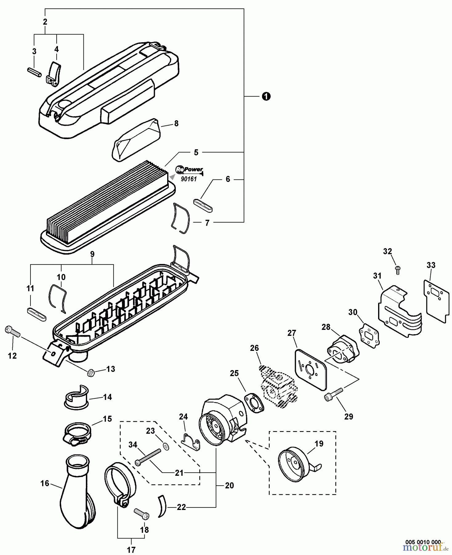 Echo Bläser / Sauger / Häcksler / Mulchgeräte PB-460LN - Echo Back Pack Blower, S/N: 04001001 - 04999999 Intake