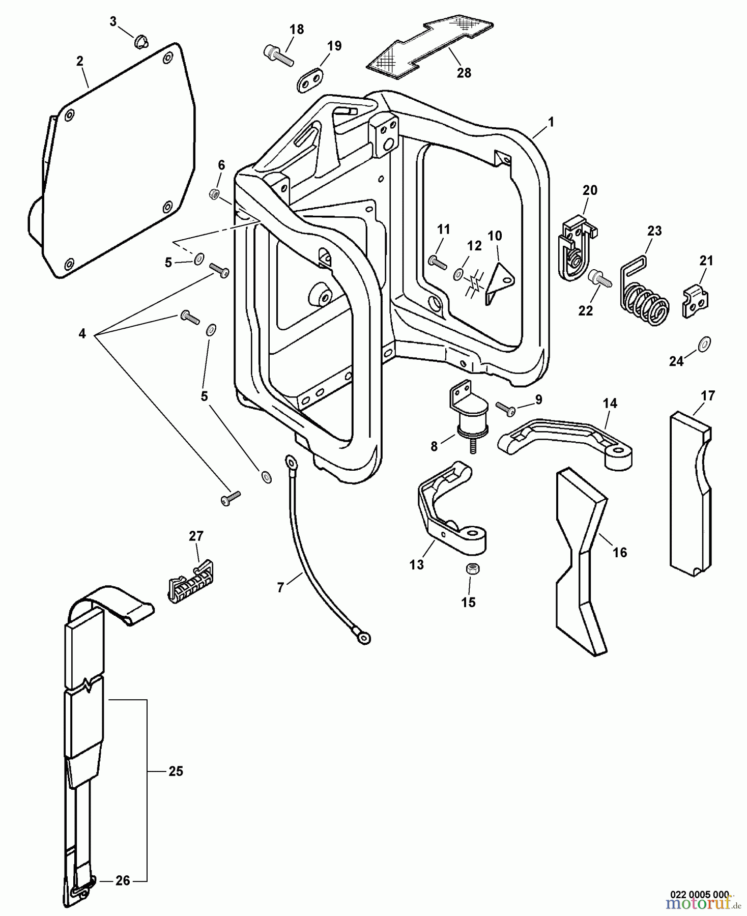 Echo Bläser / Sauger / Häcksler / Mulchgeräte PB-460LN - Echo Back Pack Blower, S/N: P08211001001 - P08211999999 Backpack Frame, Harness
