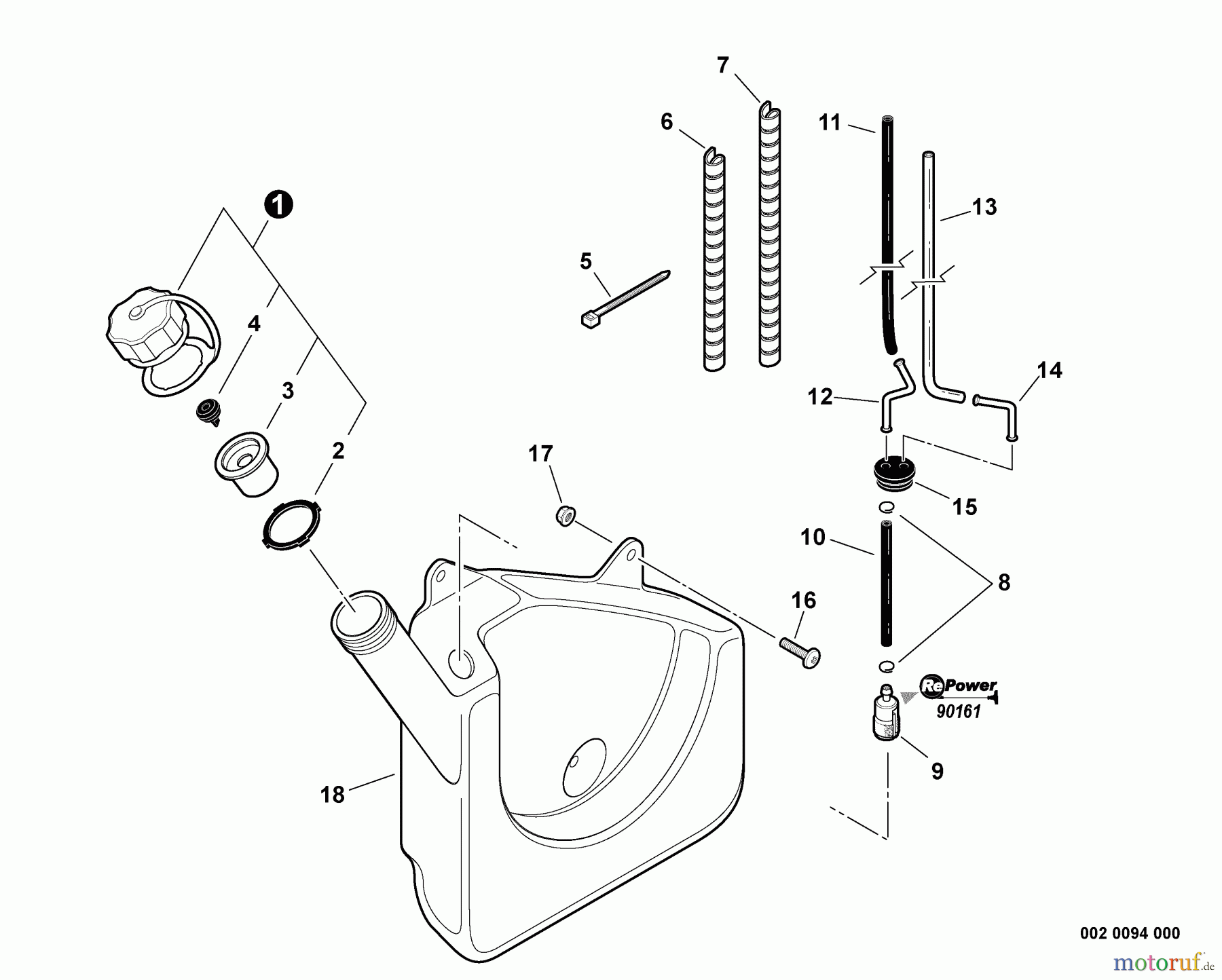 Echo Bläser / Sauger / Häcksler / Mulchgeräte PB-460LN - Echo Back Pack Blower, S/N: 04001001 - 04999999 Fuel System
