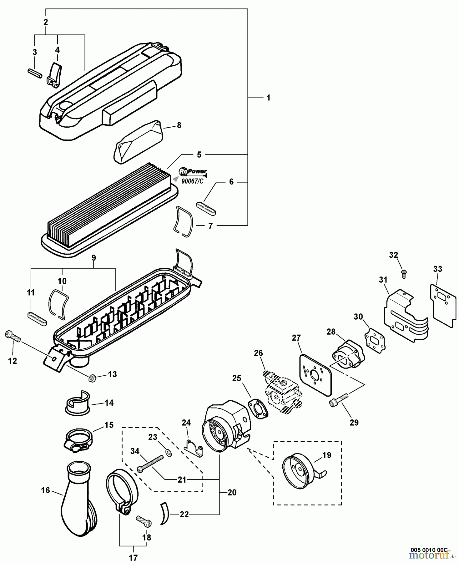 Echo Bläser / Sauger / Häcksler / Mulchgeräte PB-46LN S/N: 001001 - 999999 Intake