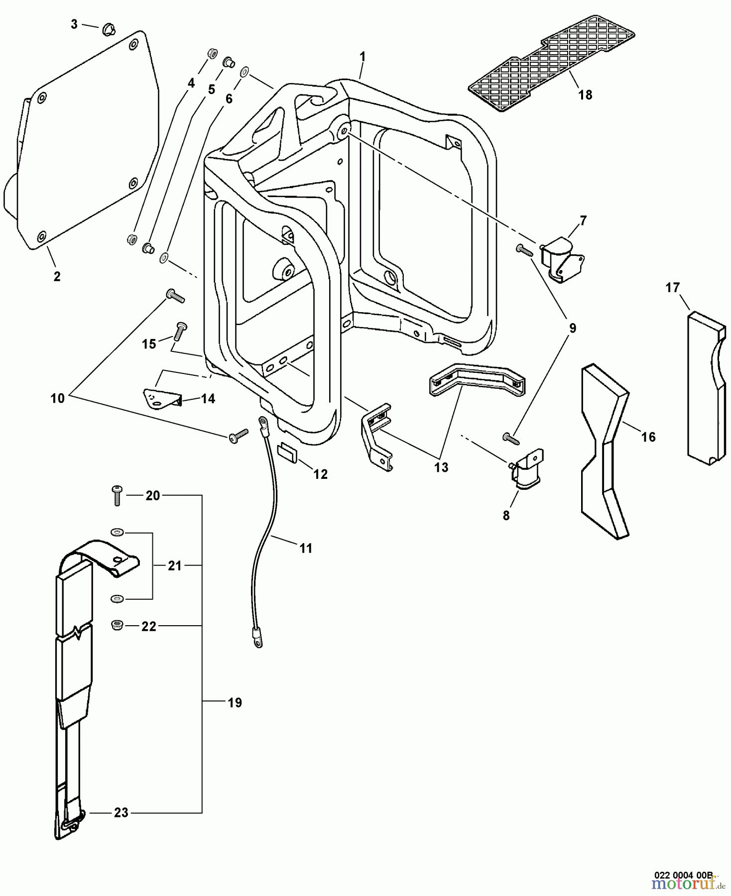 Echo Bläser / Sauger / Häcksler / Mulchgeräte PB-46LN S/N: 001001 - 999999 Backpack Frame, Harness S/N: 001001 - 552527