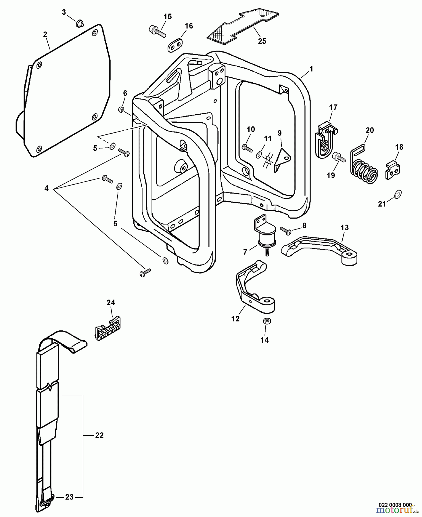 Echo Bläser / Sauger / Häcksler / Mulchgeräte PB-610 - Echo Back Pack Blower, S/N: 10001001 - 10999999 Backpack Frame, Harness