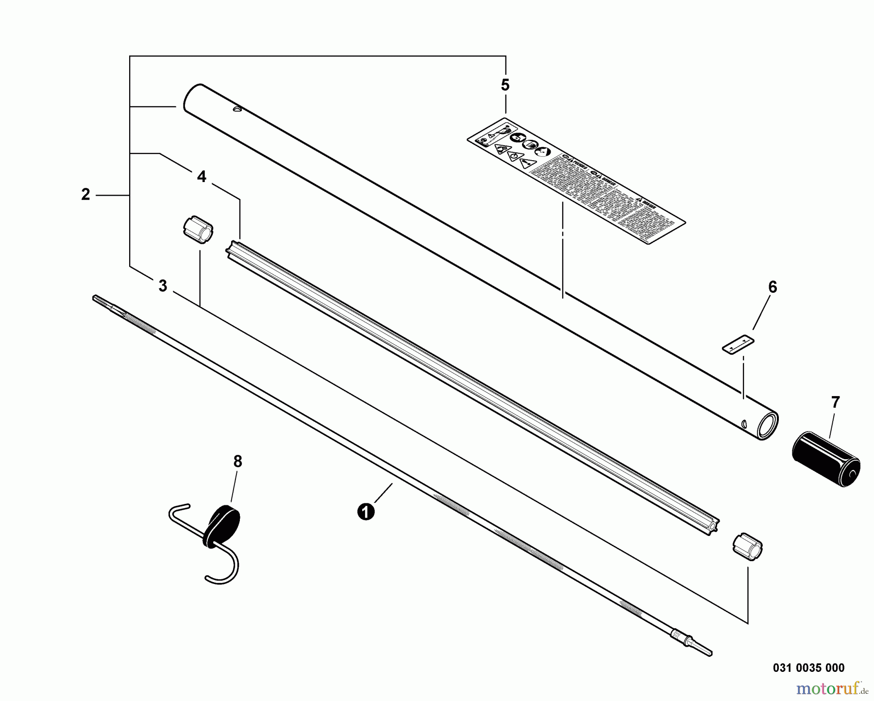  Echo Trimmer Zubehör 99944200553 - Echo ProSweep Attachment Main Pipe Assembly