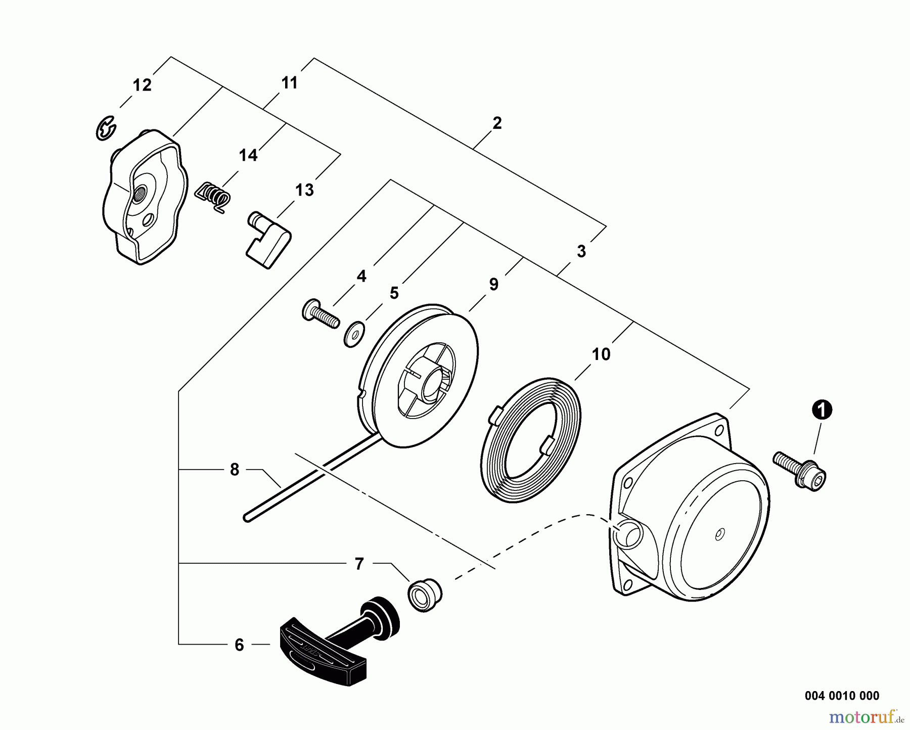 Echo Bläser / Sauger / Häcksler / Mulchgeräte PB-403H - Echo Back Pack Blower, S/N: 02001001 - 02999999 Starter