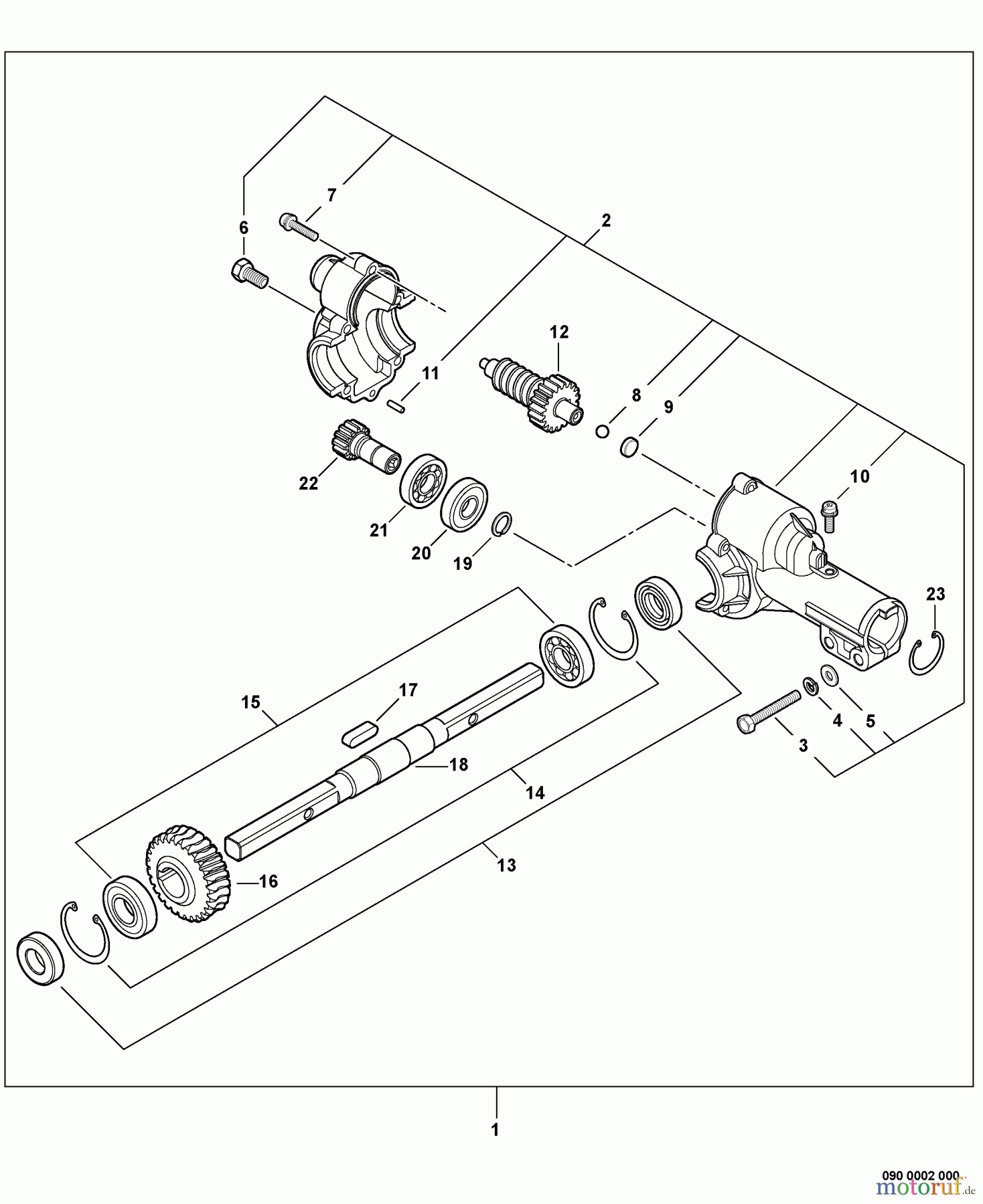 Echo Trimmer Zubehör 99944200550 - Echo ProSweep Attachment Gear Case