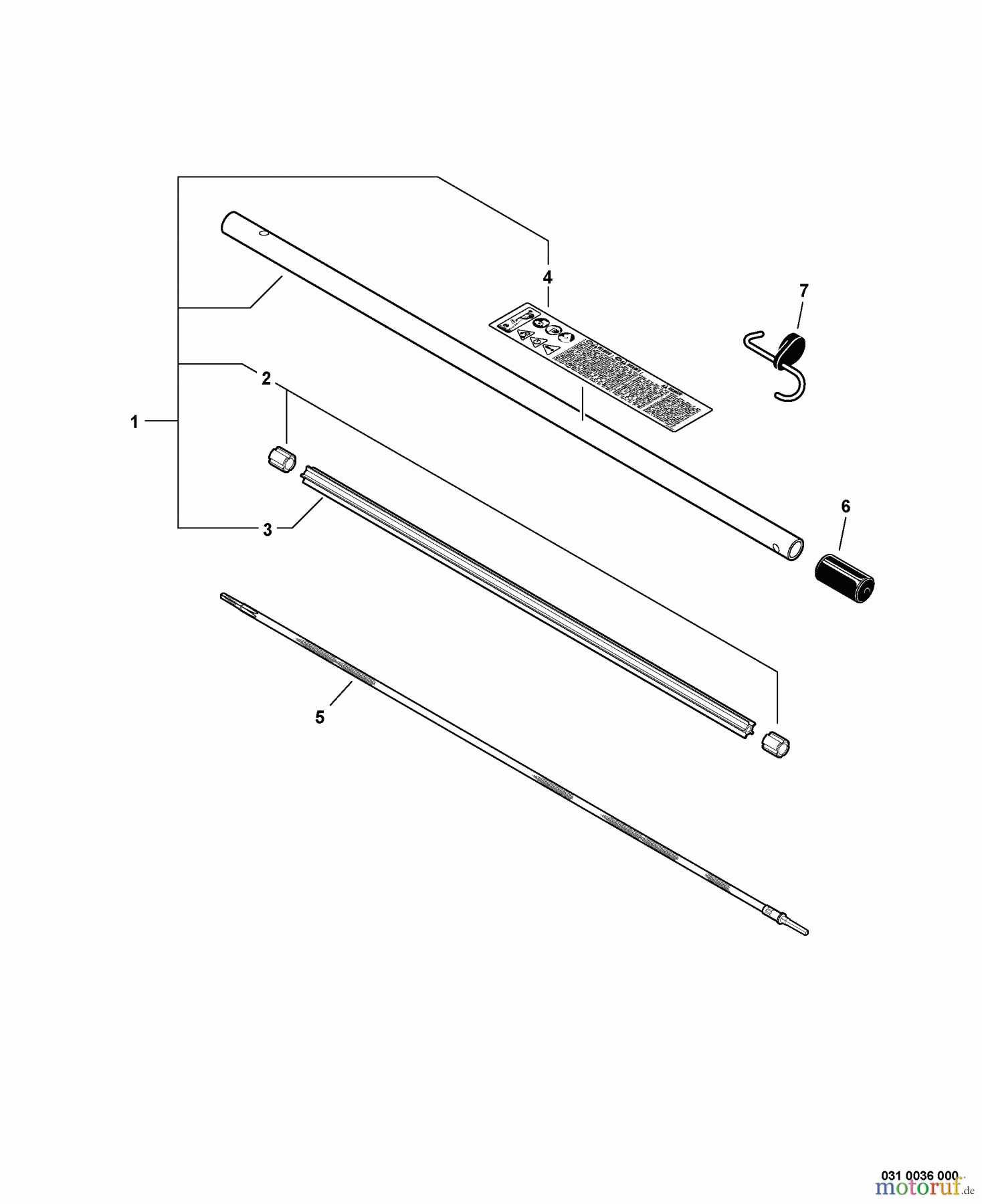  Echo Trimmer Zubehör 99944200475 - Echo Edger Attachment Main Pipe Assembly