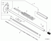 Echo 99944200595 - Articulating Hedge Trimmer Attachment Ersatzteile Main Pipe Asssembly, Cutter Guard