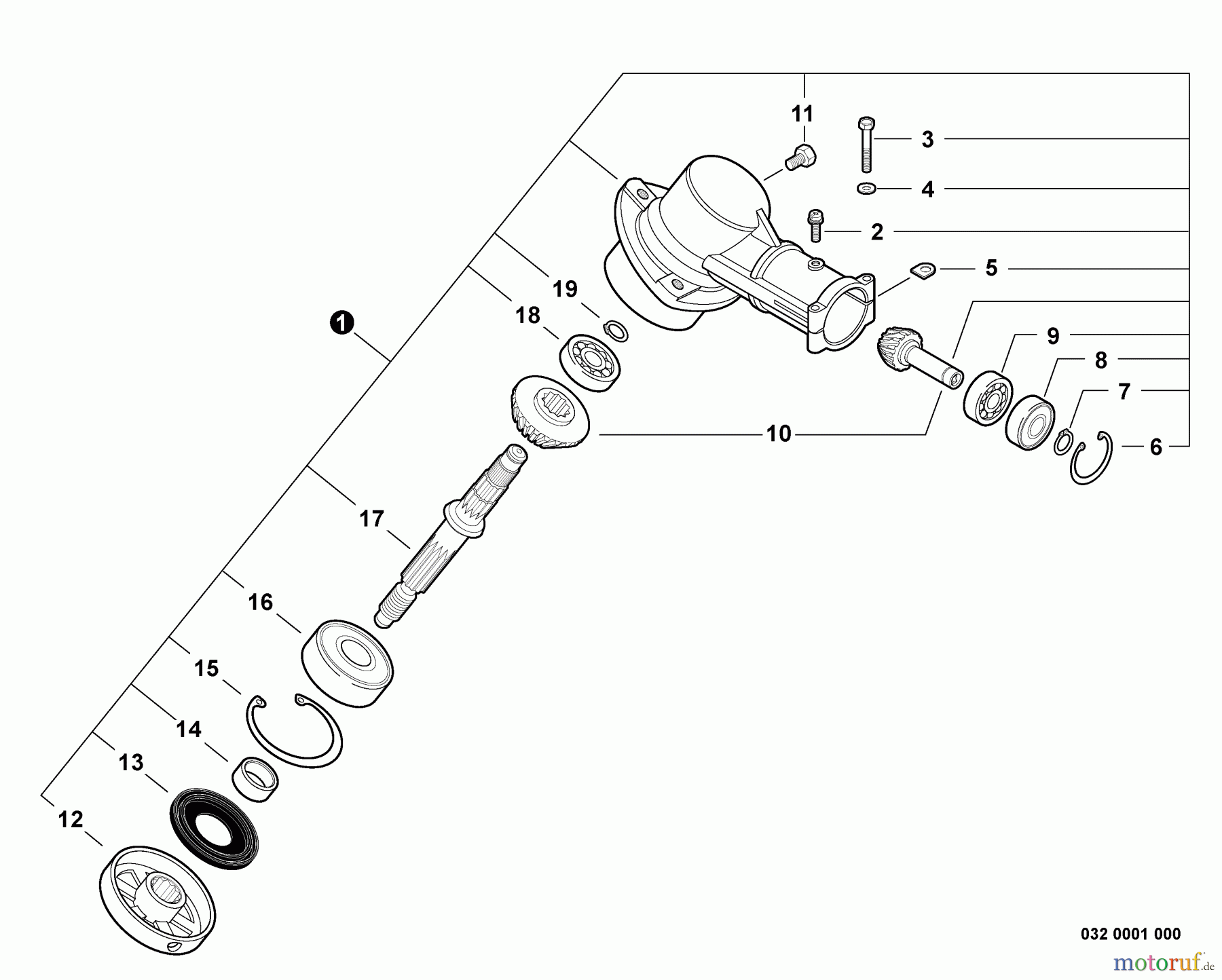 Echo Trimmer, Faden / Bürste SRM-211SB - Echo String Trimmer, S/N: 02001001 - 02999999 Gear Case
