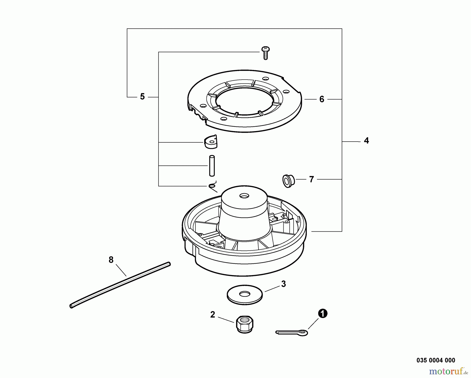 Echo Trimmer, Faden / Bürste SRM-210i - Echo String Trimmer, S/N:05001001 - 05999999 Rapid Loader Head