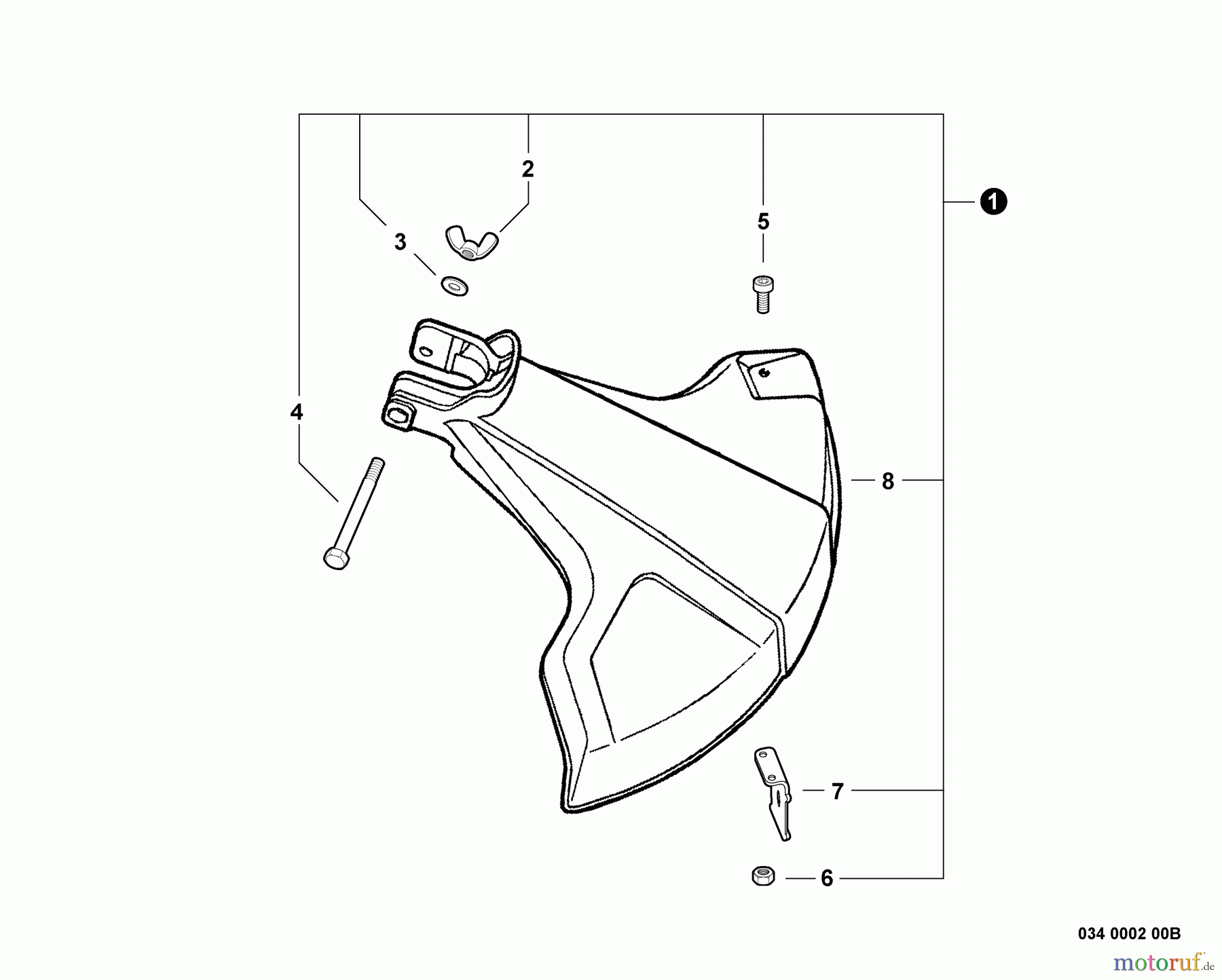 Echo Trimmer, Faden / Bürste GT-225i - Echo String Trimmer, S/N:S54711001001 - S54711999999 Debris Shield - Plastic
