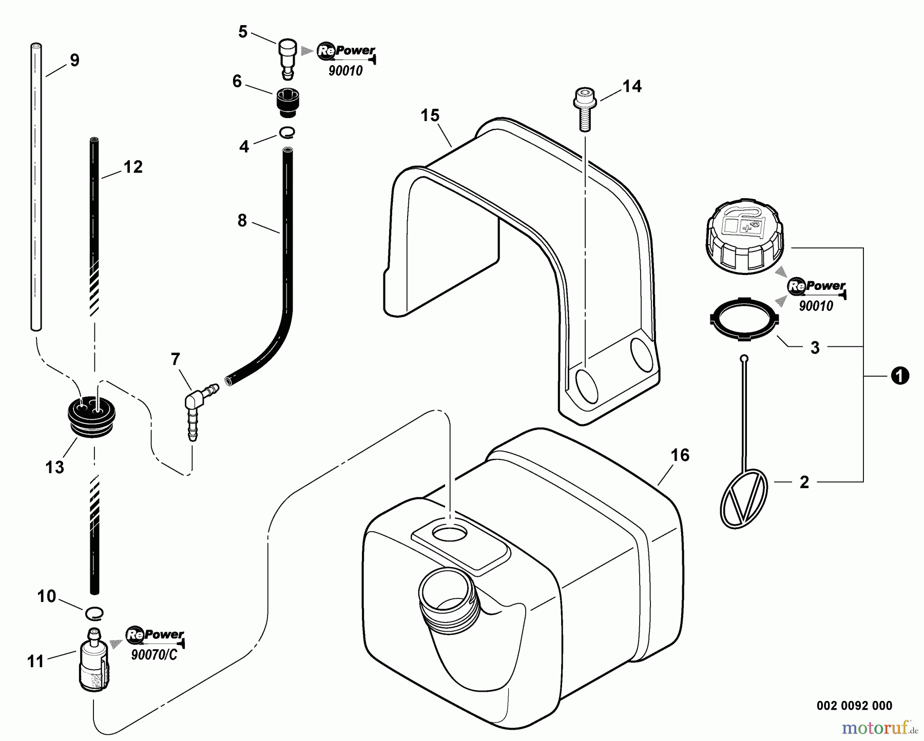 Echo Bläser / Sauger / Häcksler / Mulchgeräte PB-755ST - Echo Back Pack Blower, S/N: P04213001001 - P04213999999 Fuel System S/N: P04213001001 - P04213005414
