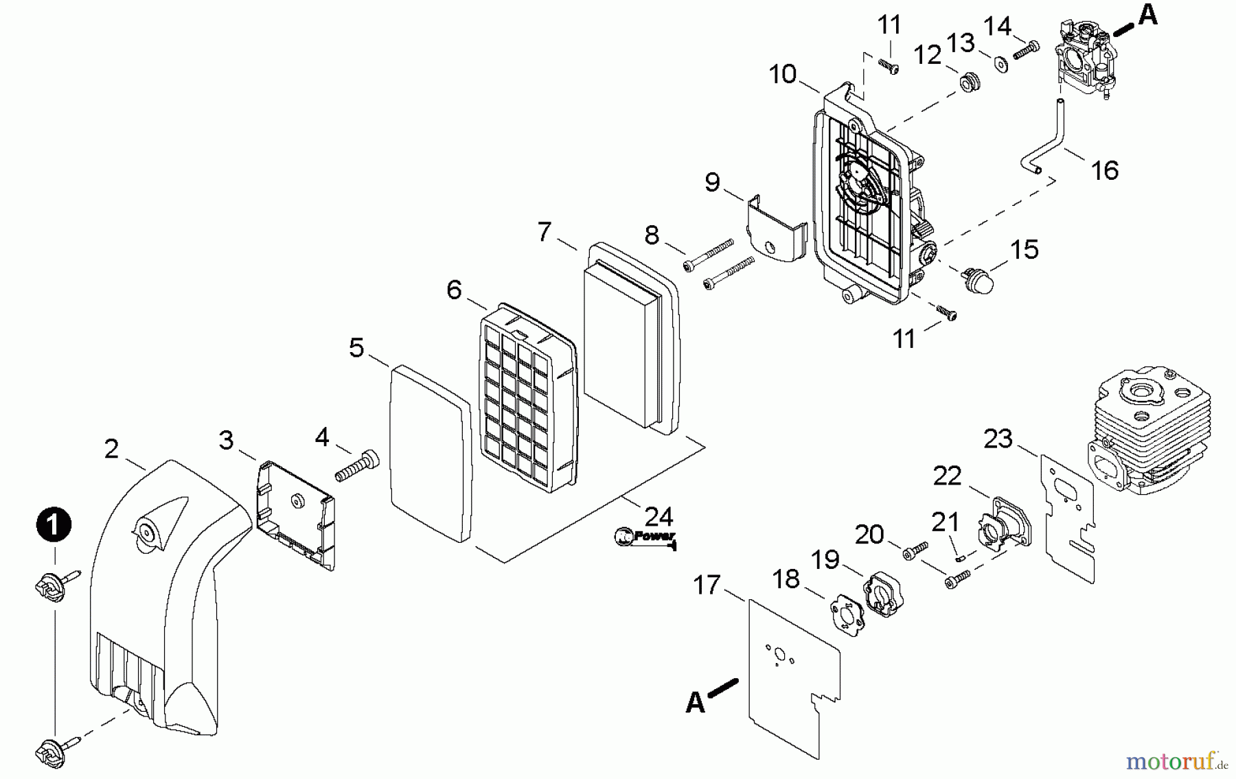 Echo Bläser / Sauger / Häcksler / Mulchgeräte PB-760LNH - Echo Back Pack Blower, Intake