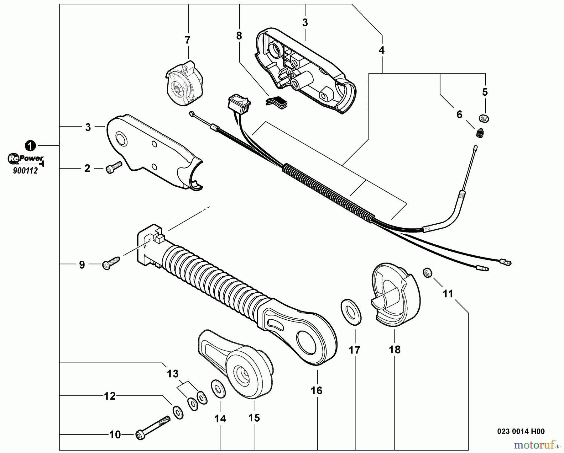 Echo Bläser / Sauger / Häcksler / Mulchgeräte PB-760LNH - Echo Back Pack Blower, Hip Mount Throttle Control Kit