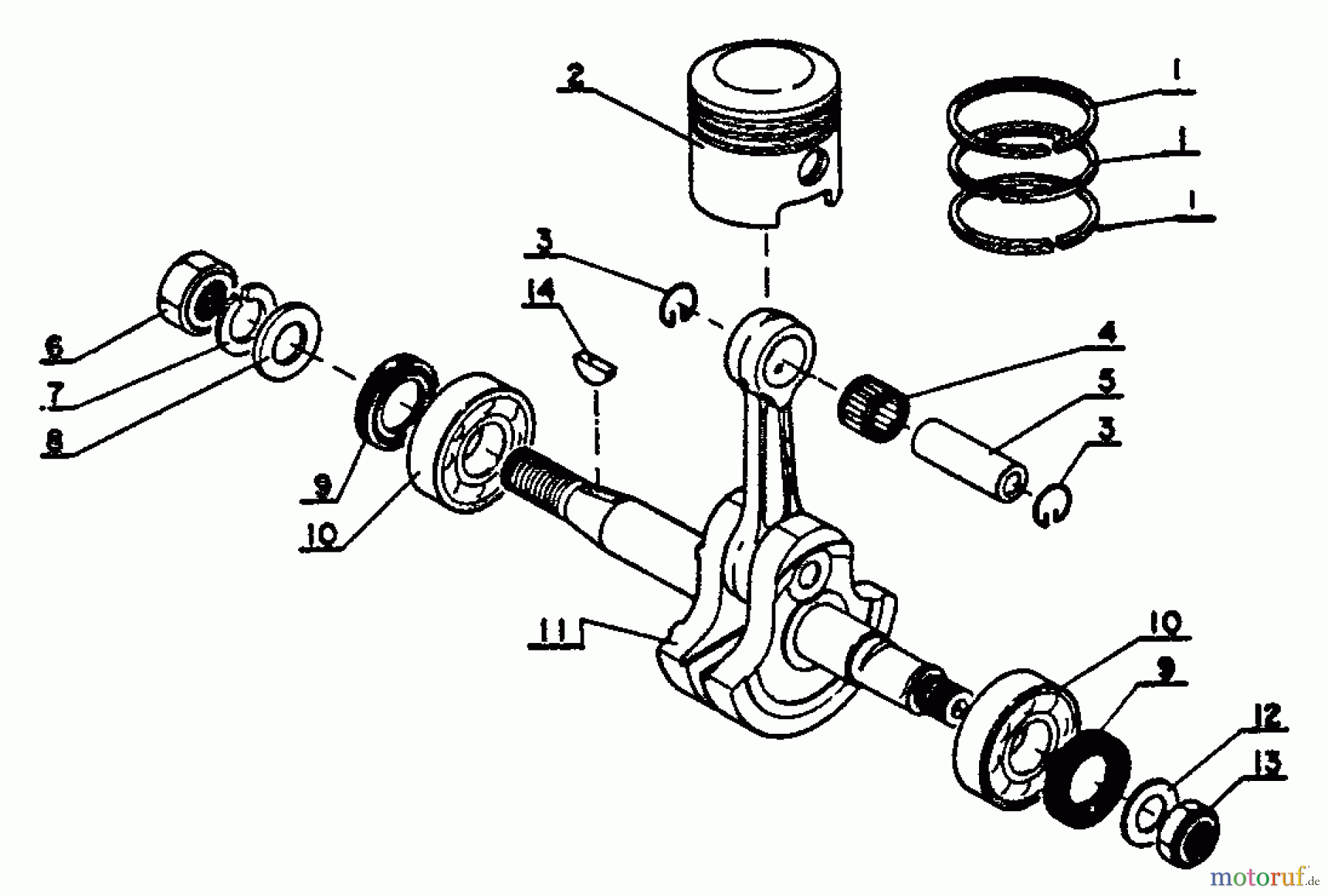 Echo Bläser / Sauger / Häcksler / Mulchgeräte PB-9 - Echo Back Pack Blower Crankshaft, Piston