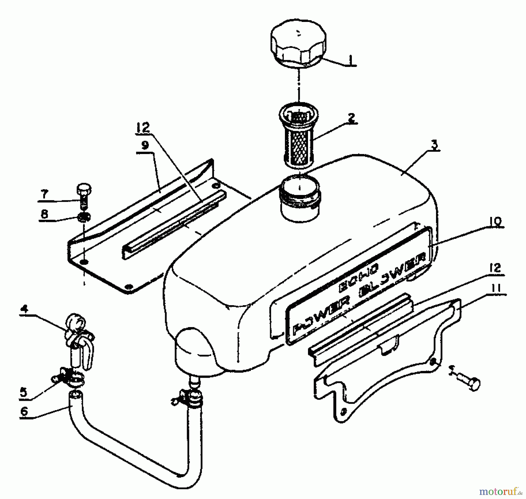 Echo Bläser / Sauger / Häcksler / Mulchgeräte PB-9 - Echo Back Pack Blower Fuel Tank