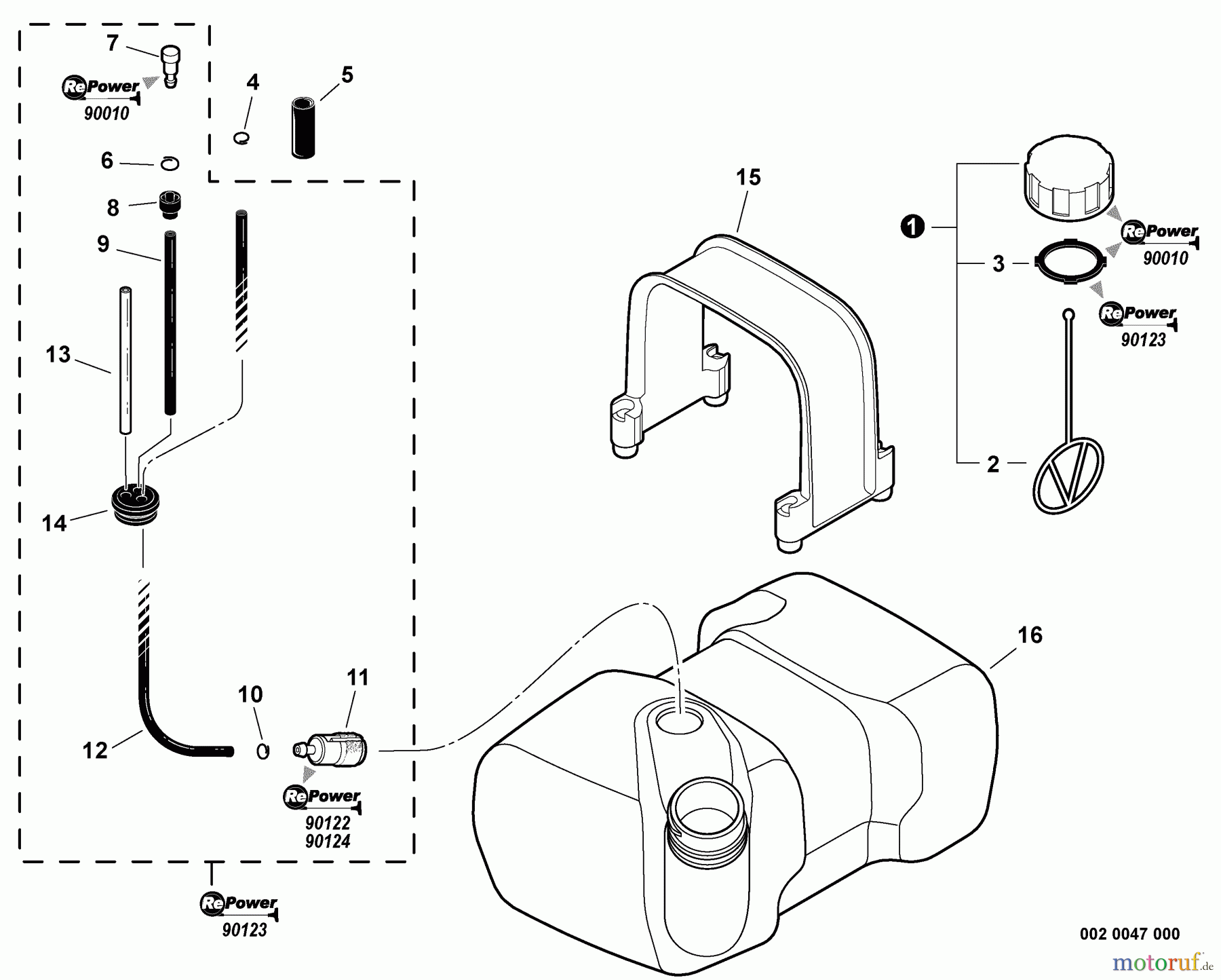 Echo Bläser / Sauger / Häcksler / Mulchgeräte PB-770T - Echo Back Pack Blower, S/N: P03012001001 - P03012999999 Fuel System S/N: P03012001001 - P03012043747