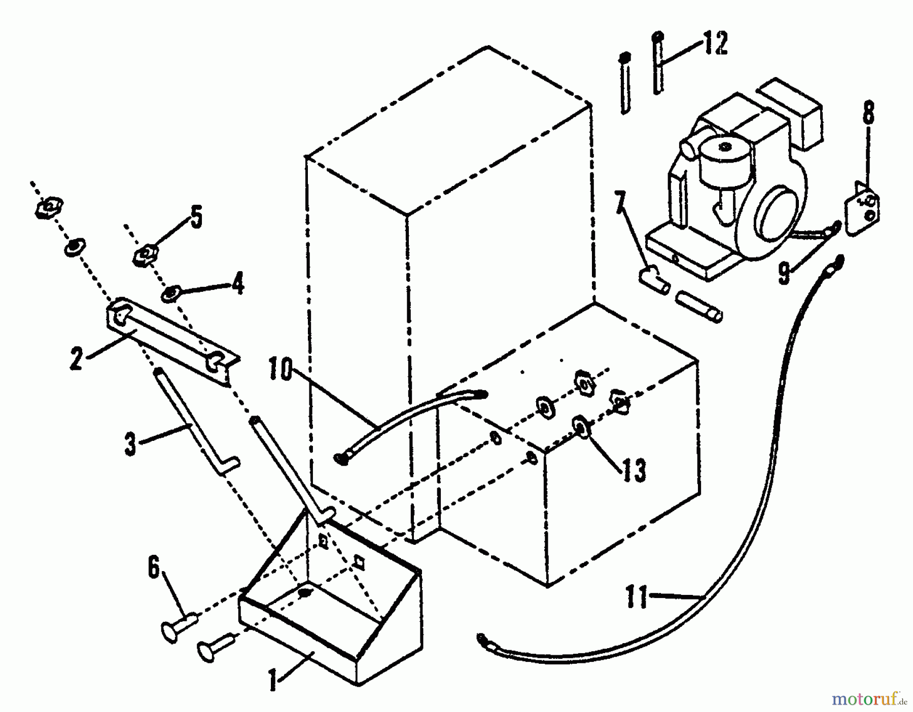 Echo Bläser / Sauger / Häcksler / Mulchgeräte SH-8000E - Echo Chipper/Shredder, S/N: E081543 1992-1993 Models Battery Box