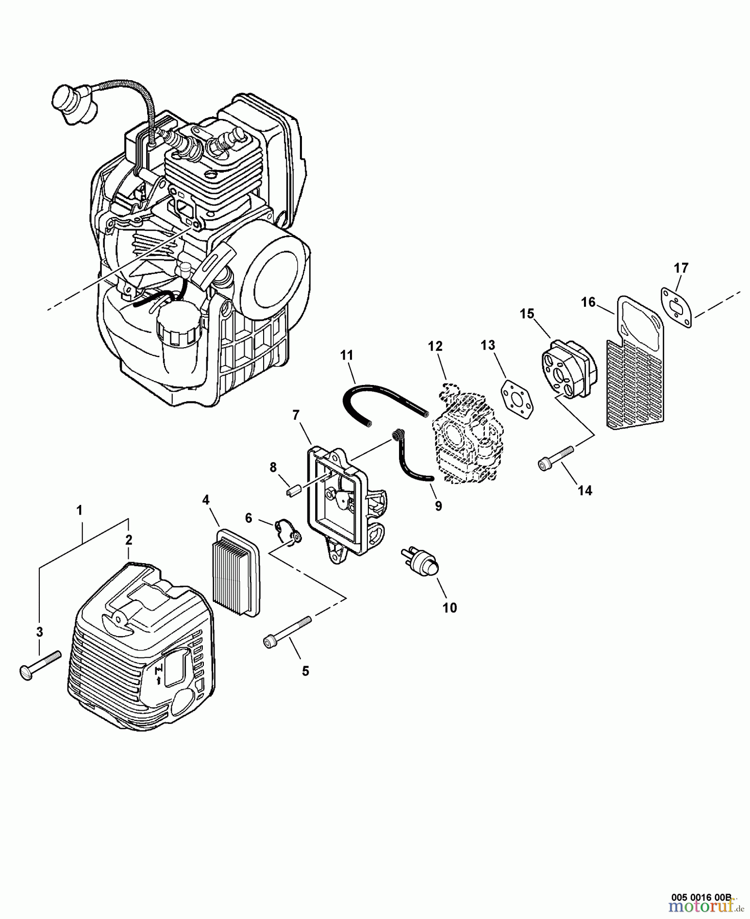 Echo Bohrer / Erdbohrer EA-410 - Echo Earth Auger, S/N: E01904001001 - E01904999999 Intake