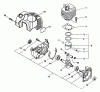 Echo EDR-2100 - Reversible Engine Drill (Type 1) Ersatzteile Engine, Crankcase, Cover