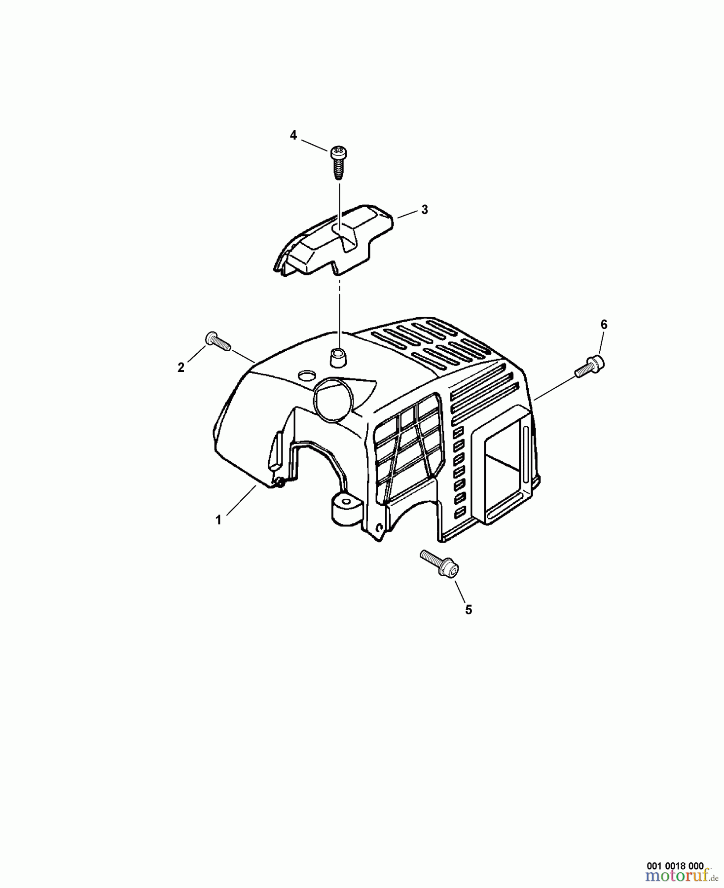 Echo Kantenschneider PE-200 - Echo Edger, S/N: S68211001001 - S68211999999 Cylinder Cover