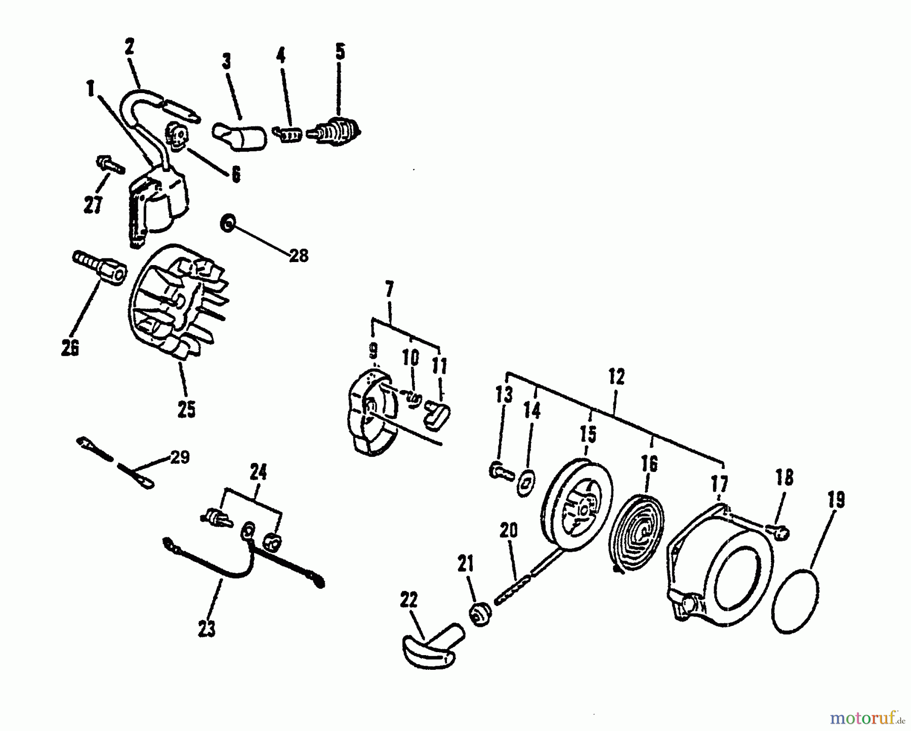  Echo Bläser / Sauger / Häcksler / Mulchgeräte	 ES-2000 - Echo Shredder/Vacuum, S/N: 007942 - 999999 Ignition, Starter