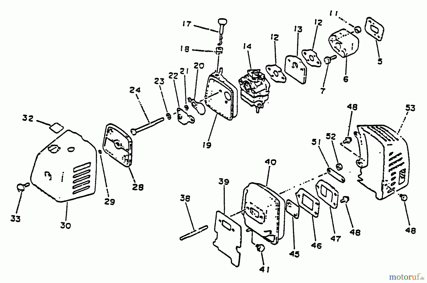  Echo Kantenschneider PE-2201A - Echo Edger Intake, Exhaust, Air Cleaner