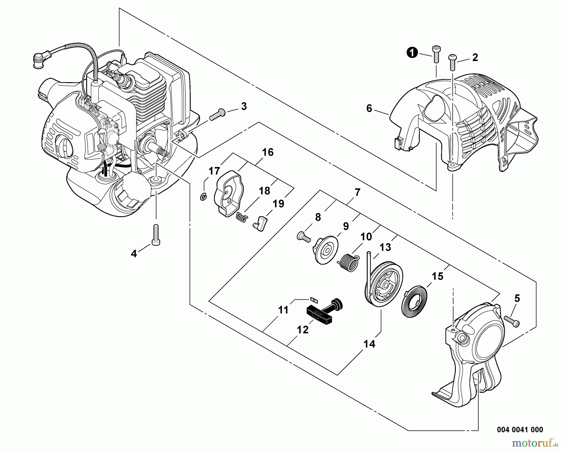 Echo Kantenschneider PE-225 - Echo Edger, S/N: S78712001001 - S78712999999 Engine Cover, Starter
