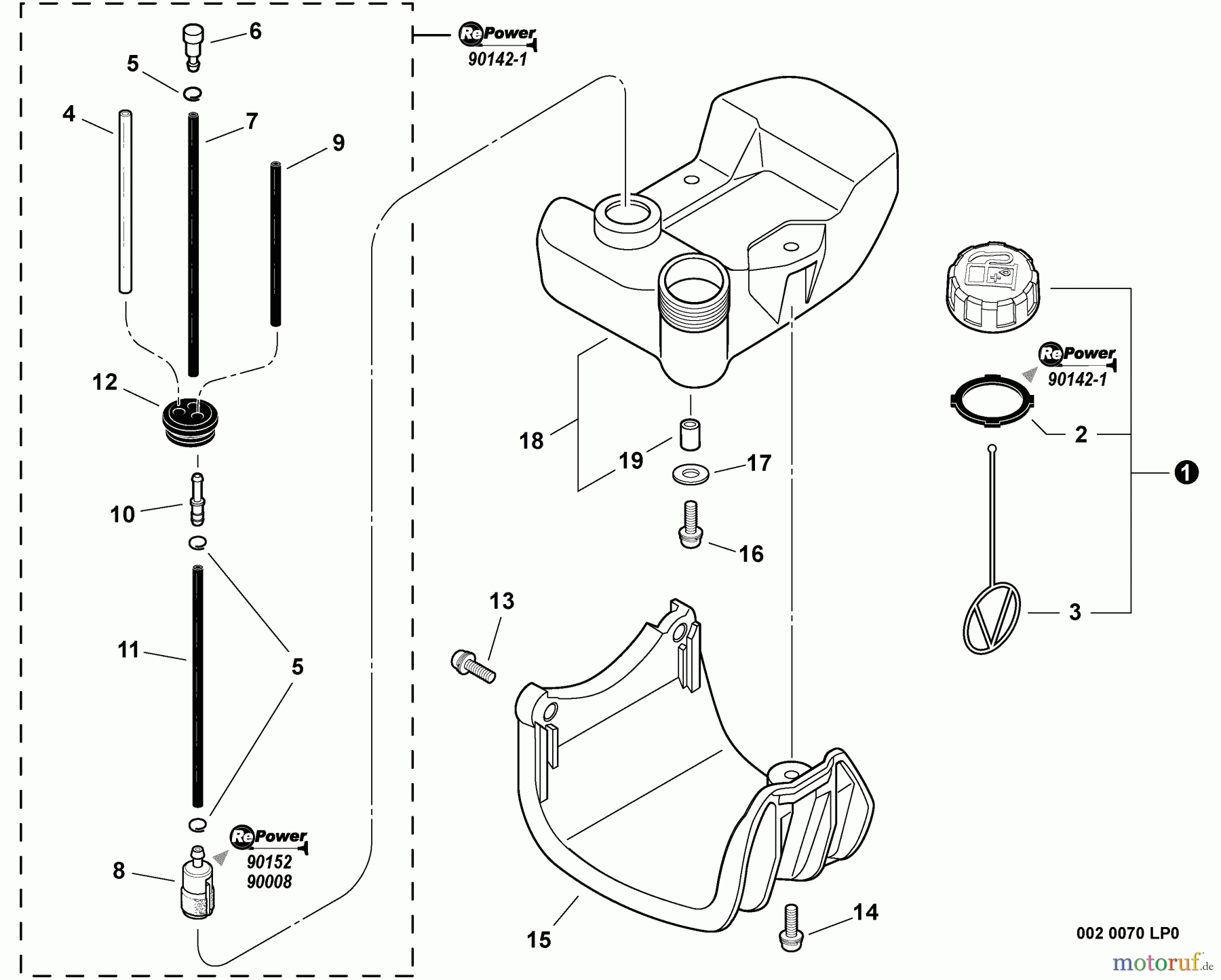 Echo Kantenschneider PE-230 - Echo Edger, Fuel System