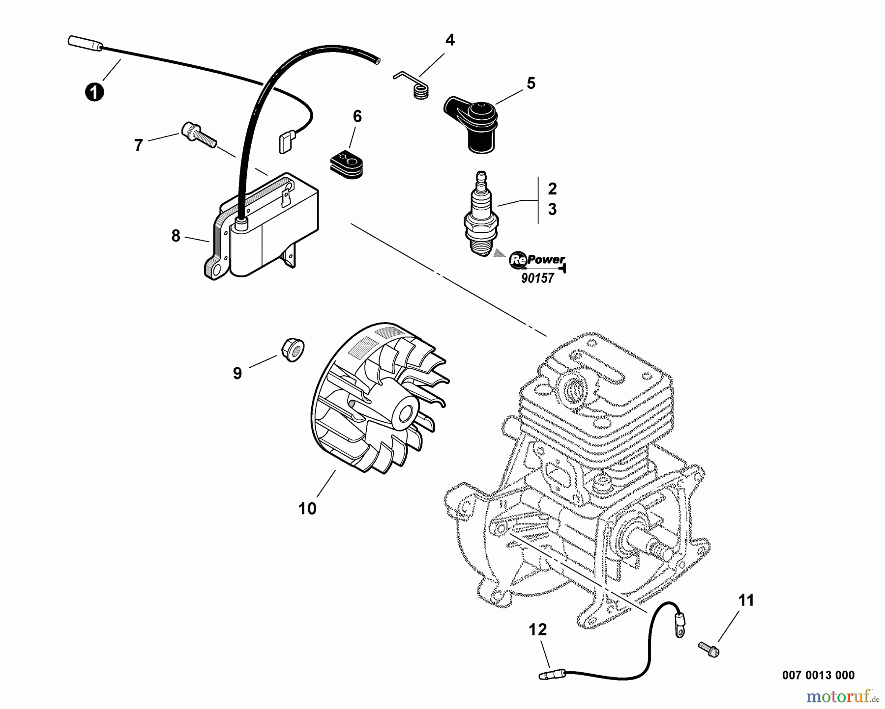 Echo Kantenschneider PE-231 - Echo Edger, S/N: 02001001 - 02999999 Ignition
