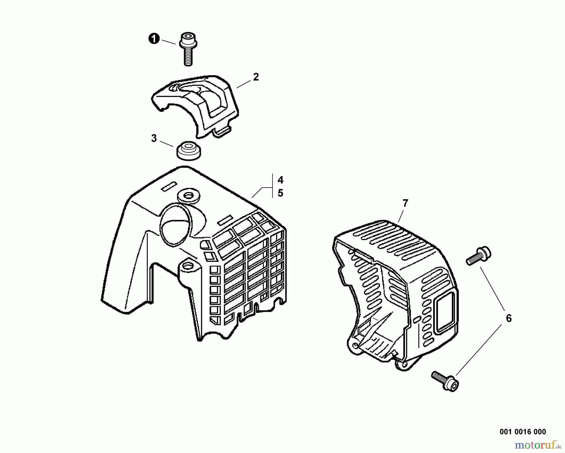 Echo Trimmer, Faden / Bürste PAS-230 - Echo Power Unit, Engine Cover, Exhaust Cover